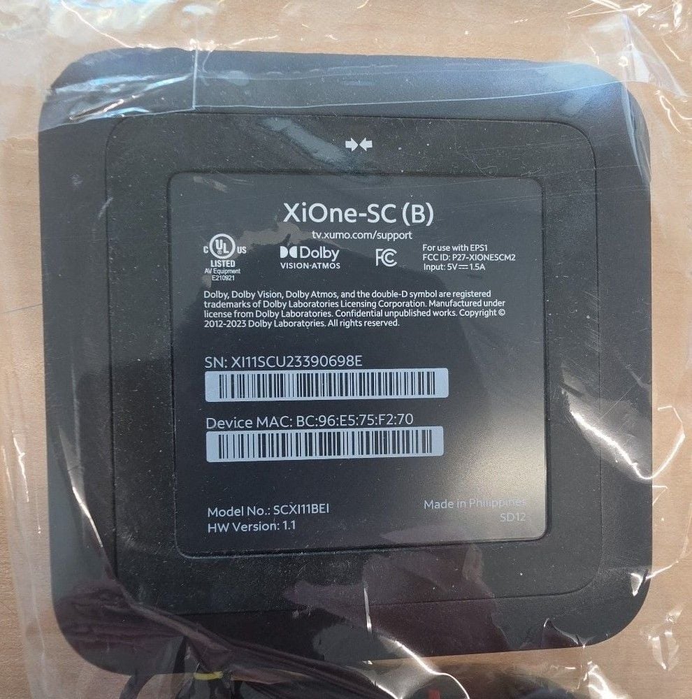 Xumo XiOne-SC(B) 4K Ultra HD Streaming Media Player Power Supply Not Tested 509 2