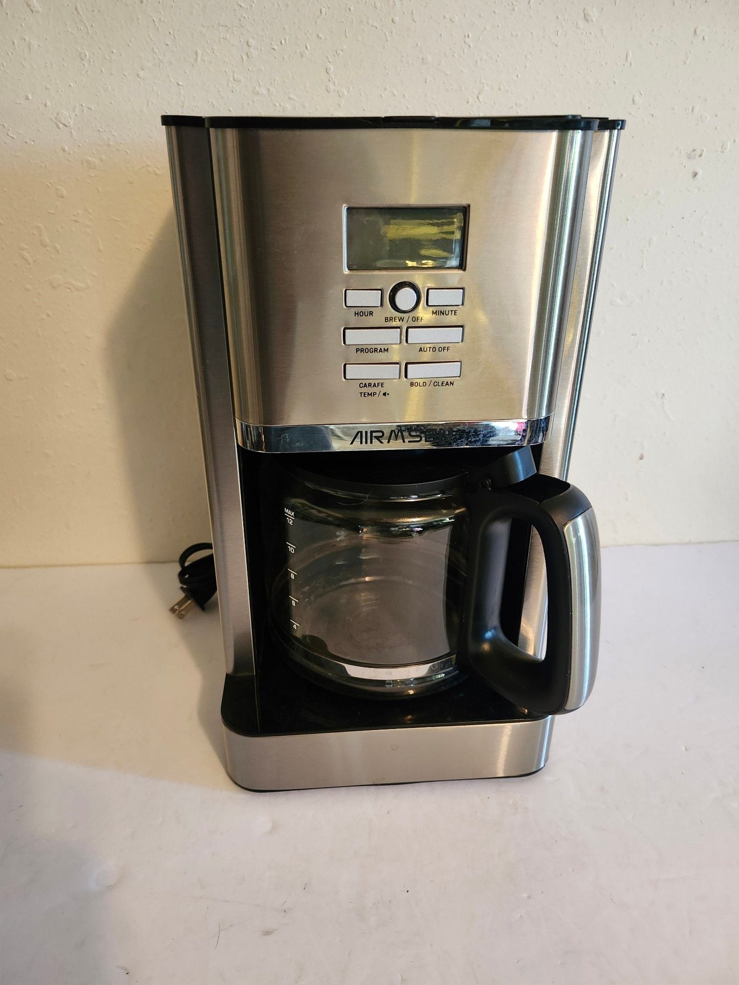 Airmsen Coffee Maker Stainless Steel Programmable 12 Cup 1