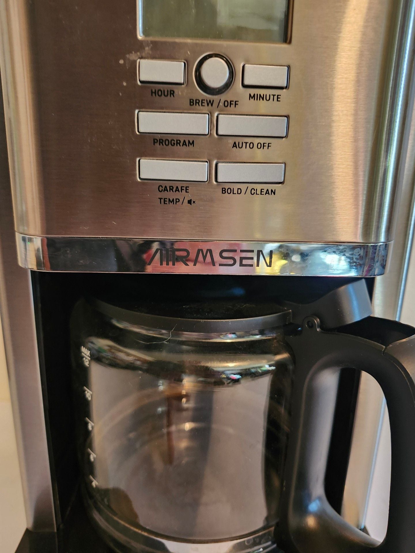 Airmsen Coffee Maker Stainless Steel Programmable 12 Cup 3
