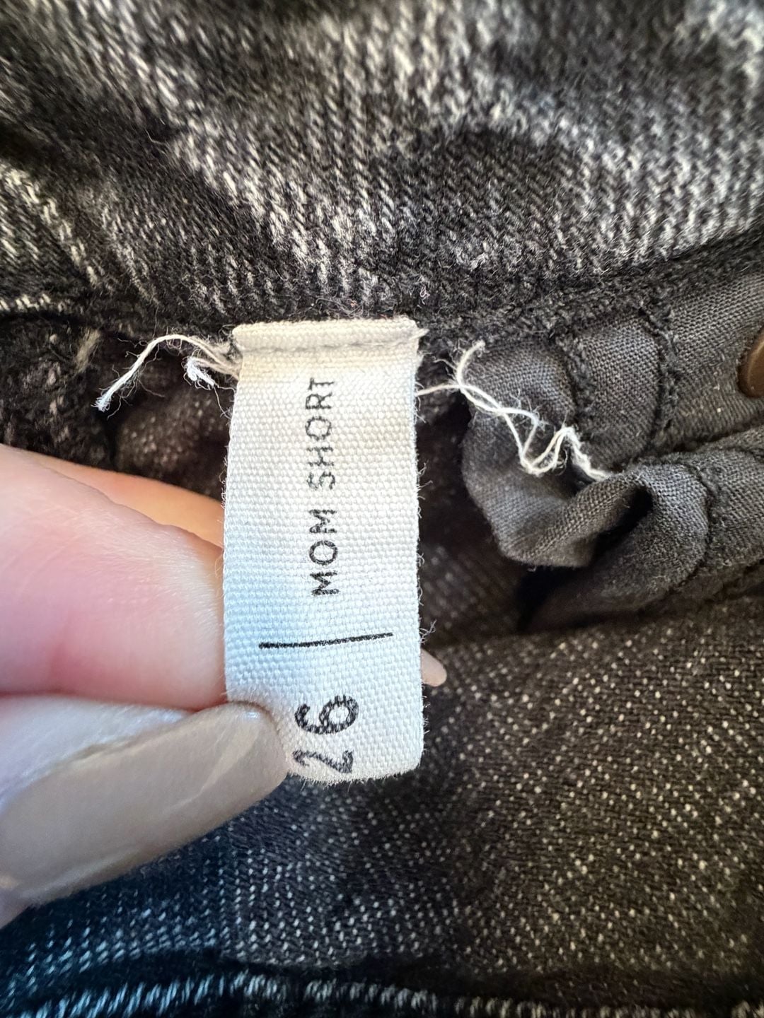 PacSun Denim Shorts Size 25 Black Rolled Cuff 7