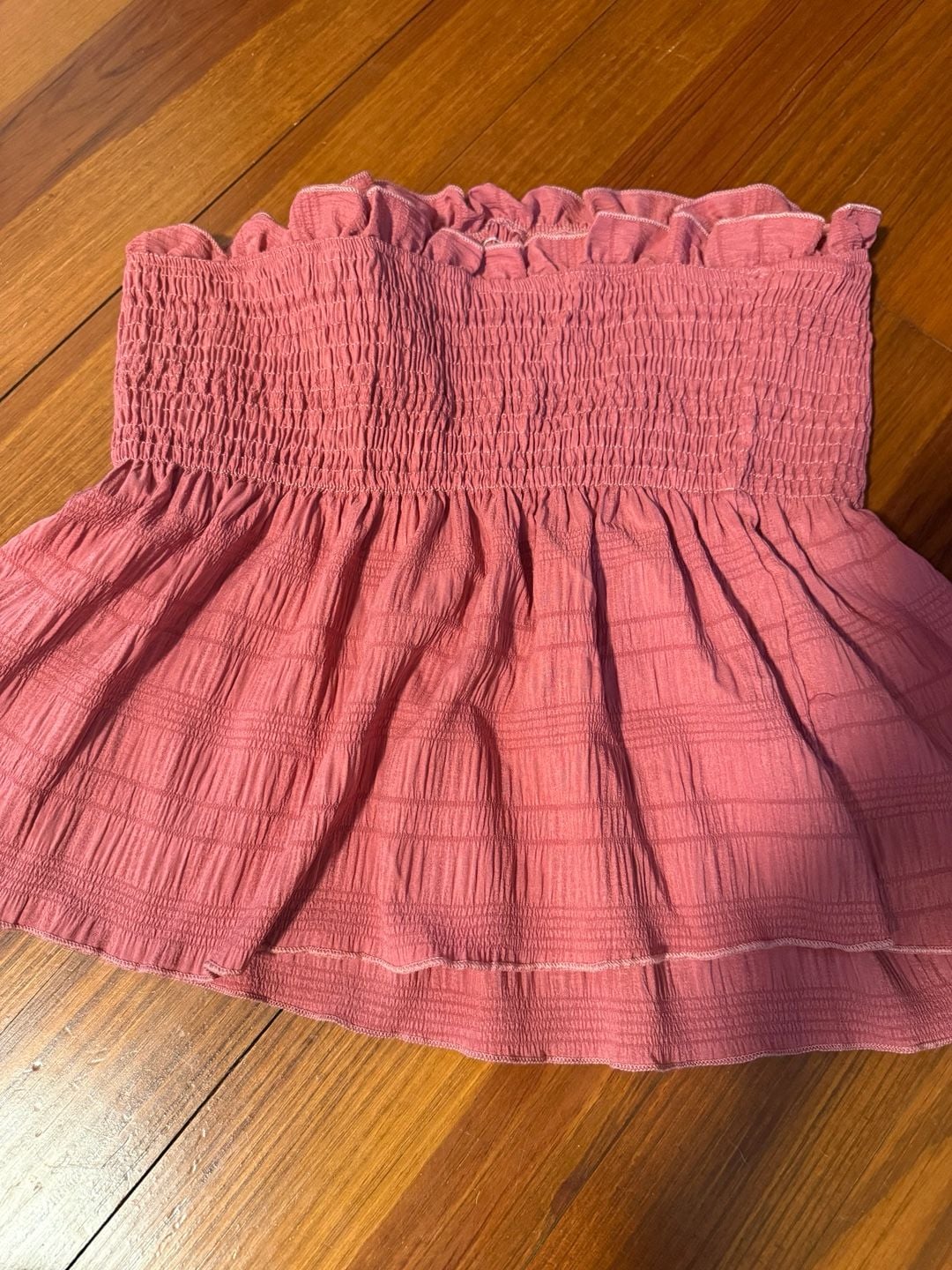 Shein Shirred Strapless Top Size Med, lot of 2 Tube Tops 3