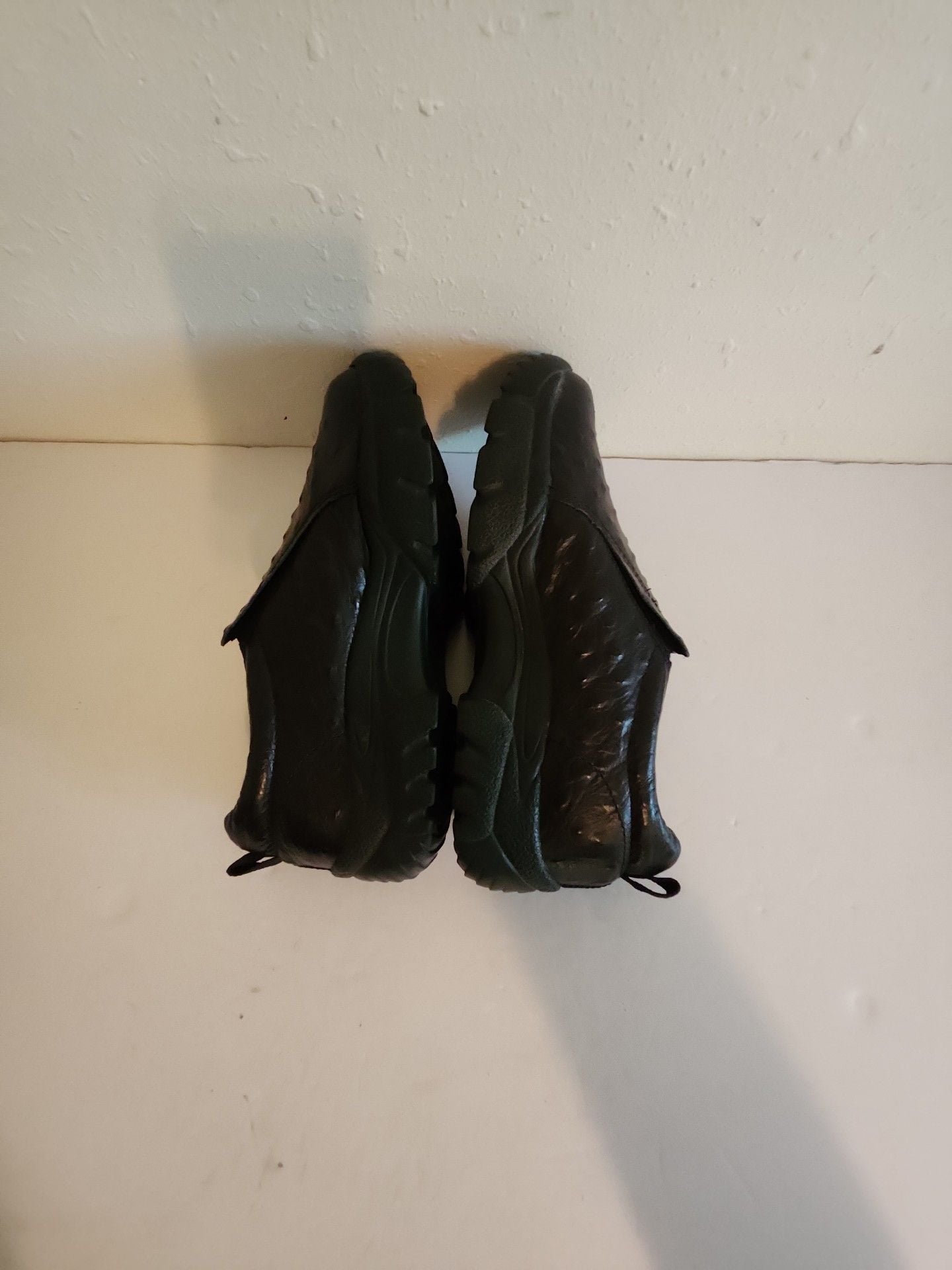 Roper Black Ostrich Leather Slip On Shoes Size 8.5 M 6