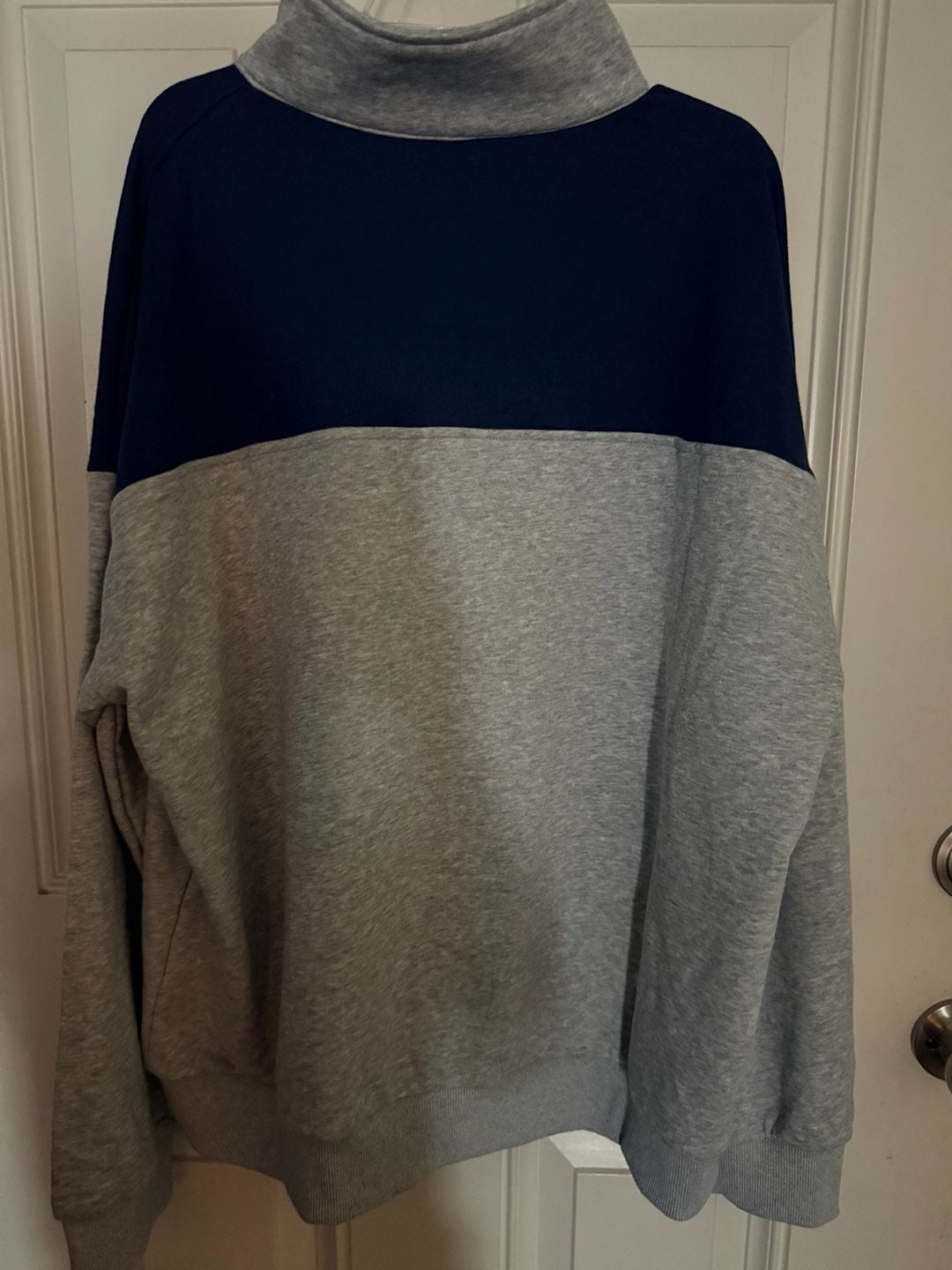 Dallas Football Quarter-Zip Pullover Sweatshirt Size XL Gray Blue Est. 1960 3