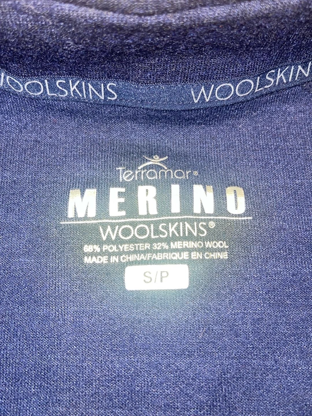 Terramar Woolskins Merino Wool Quarter Zip Base Layer Nordic Ski Top S Petite 5
