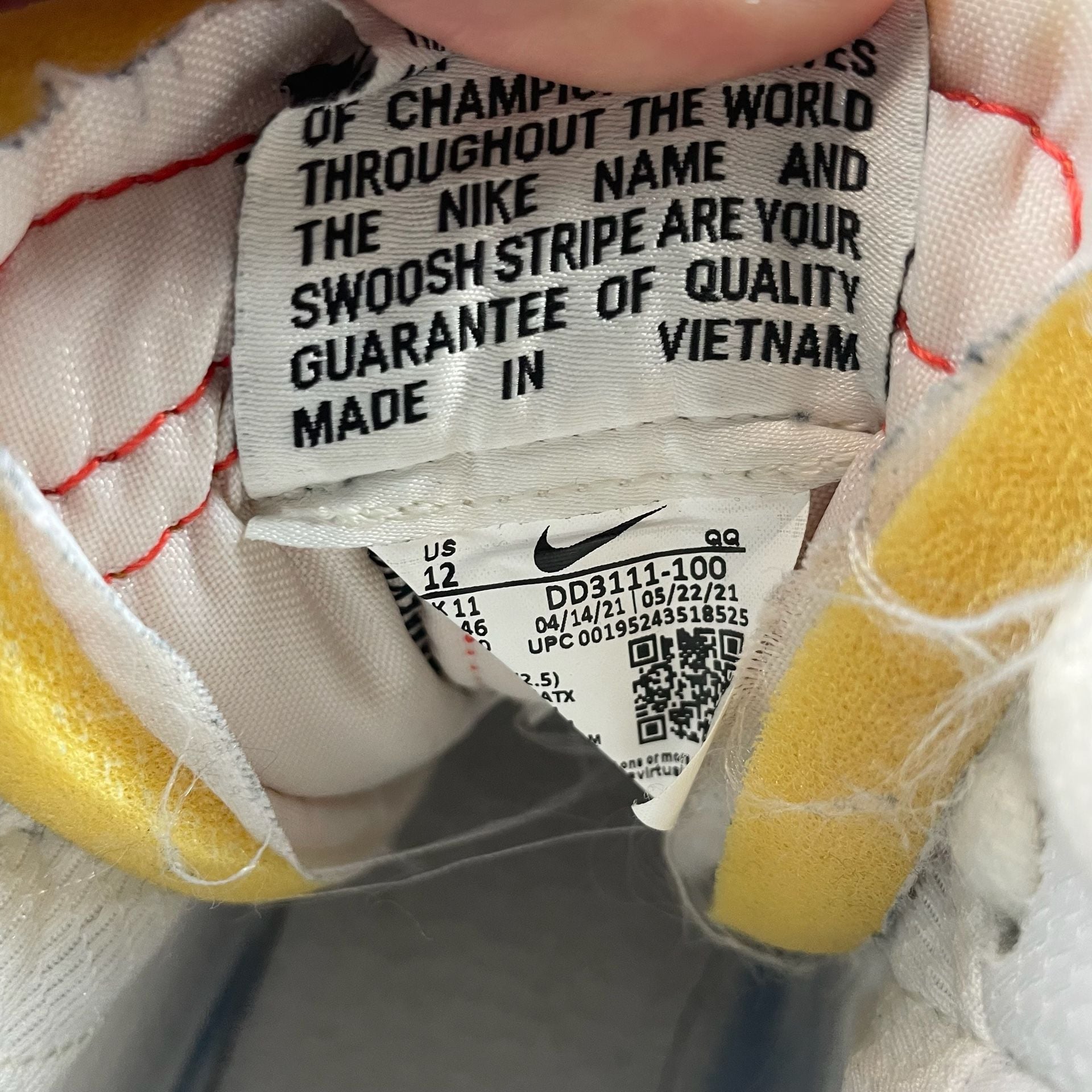 Nike Blazer Mid '77 Jumbo Size 12 White Black 7
