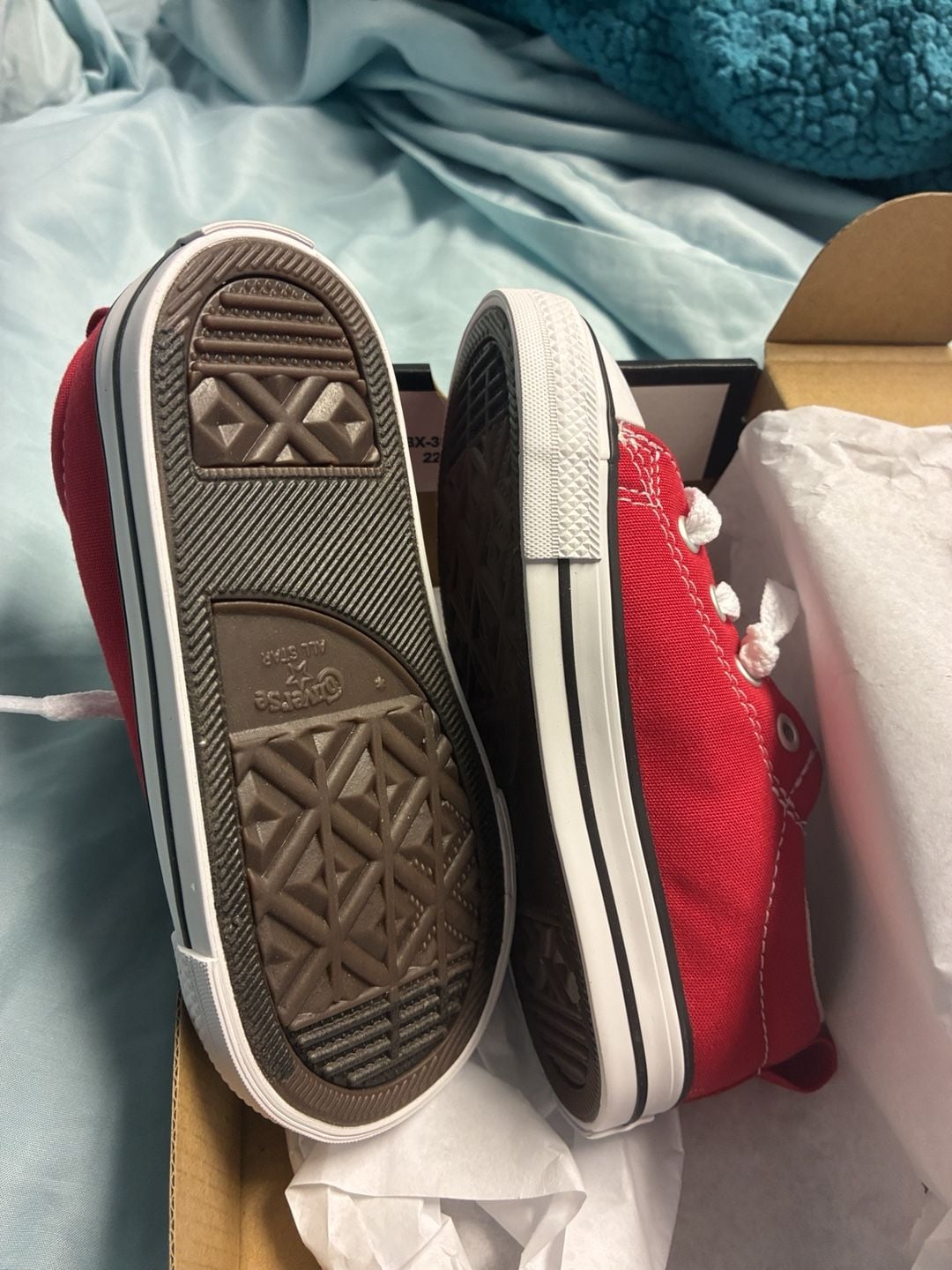 Converse CTAS Street Slip Infant Size 9 Red Sneakers 4