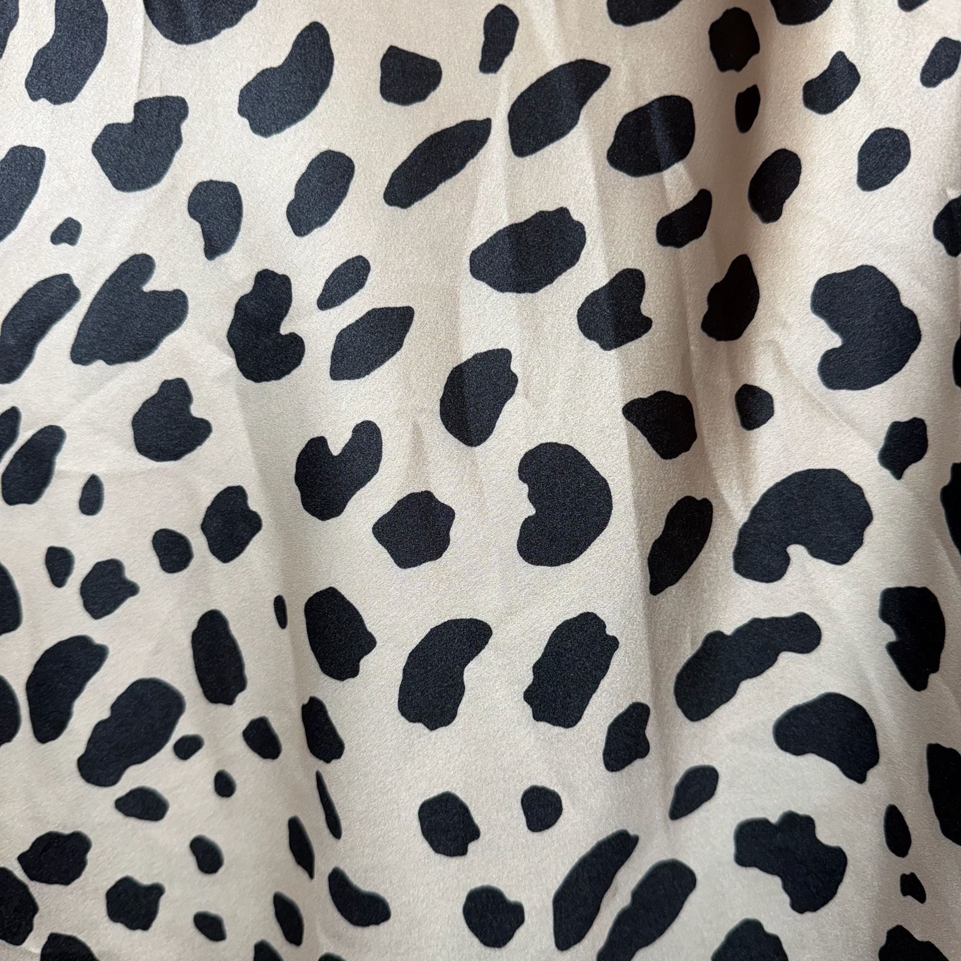 Aqua Leopard Print Midi Skirt Size L Animal Print Polyester Slip 3