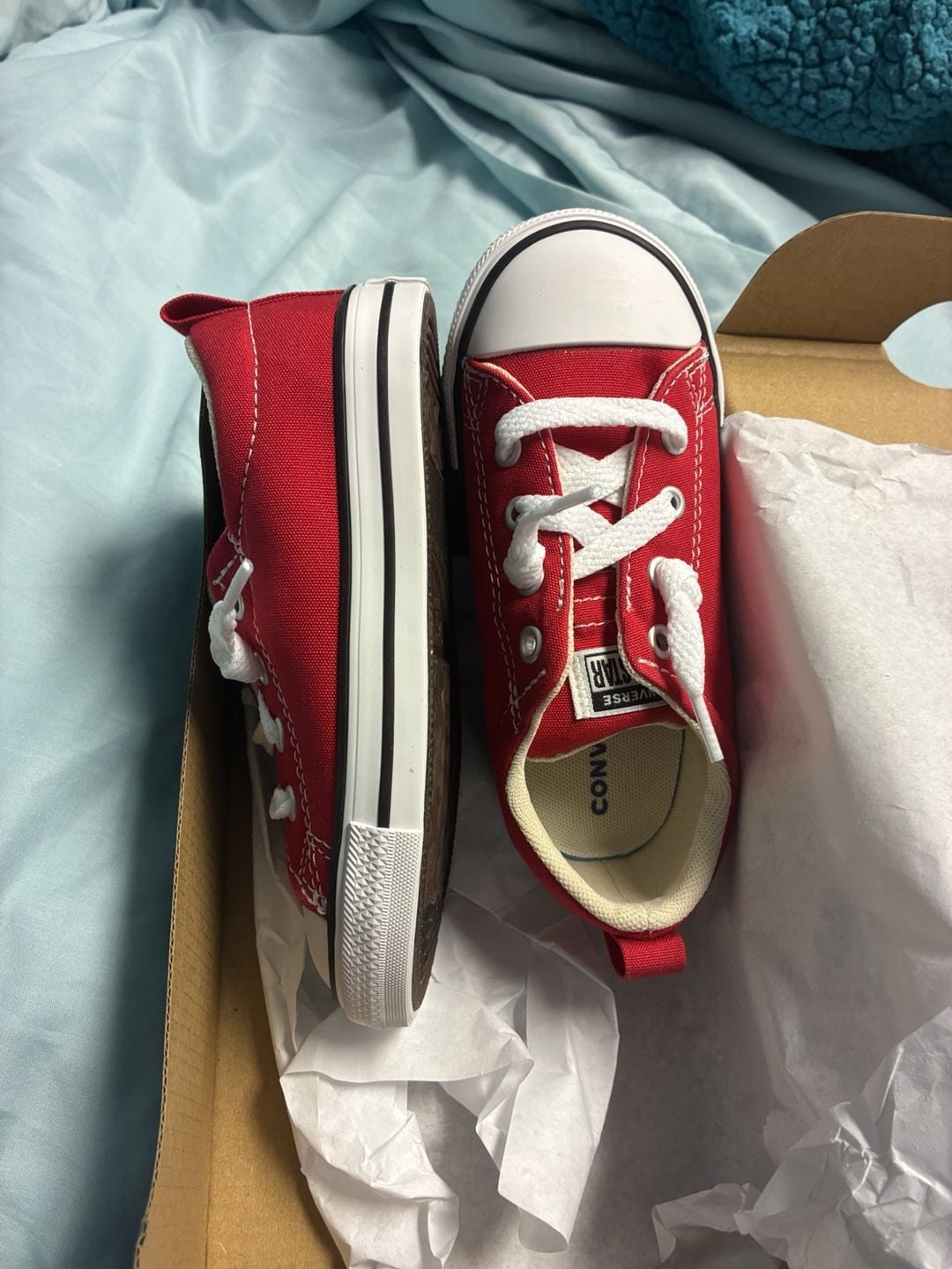 Converse CTAS Street Slip Infant Size 9 Red Sneakers 5