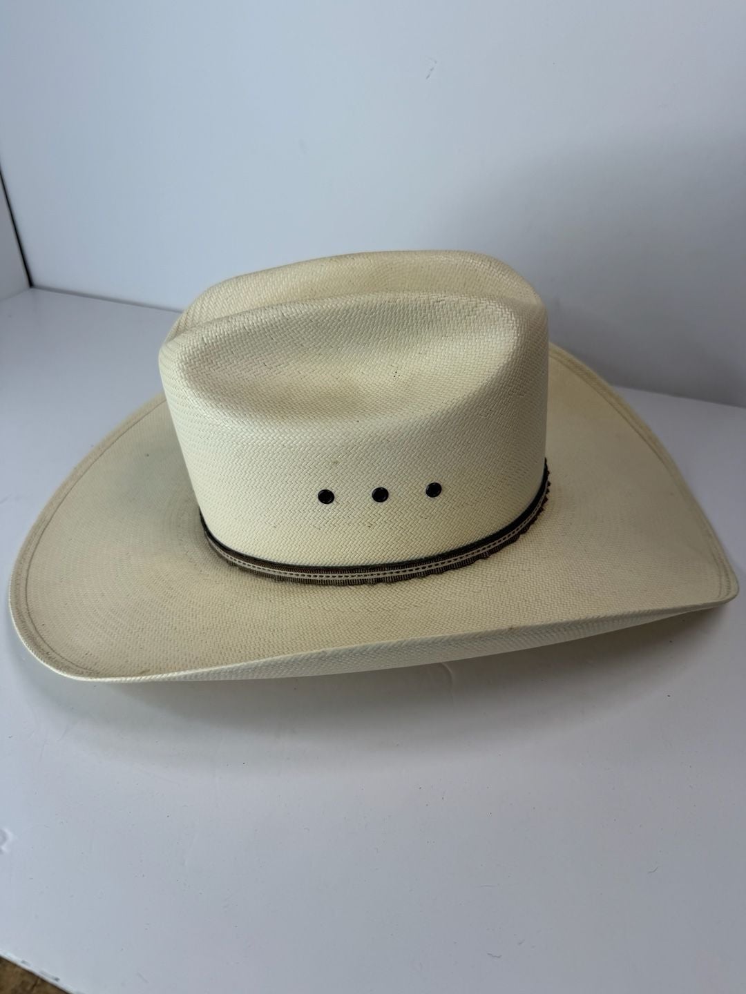 Resistol Cole N Size 7 Straw Cowboy Hat Natural George Strait Collection 10X New 3
