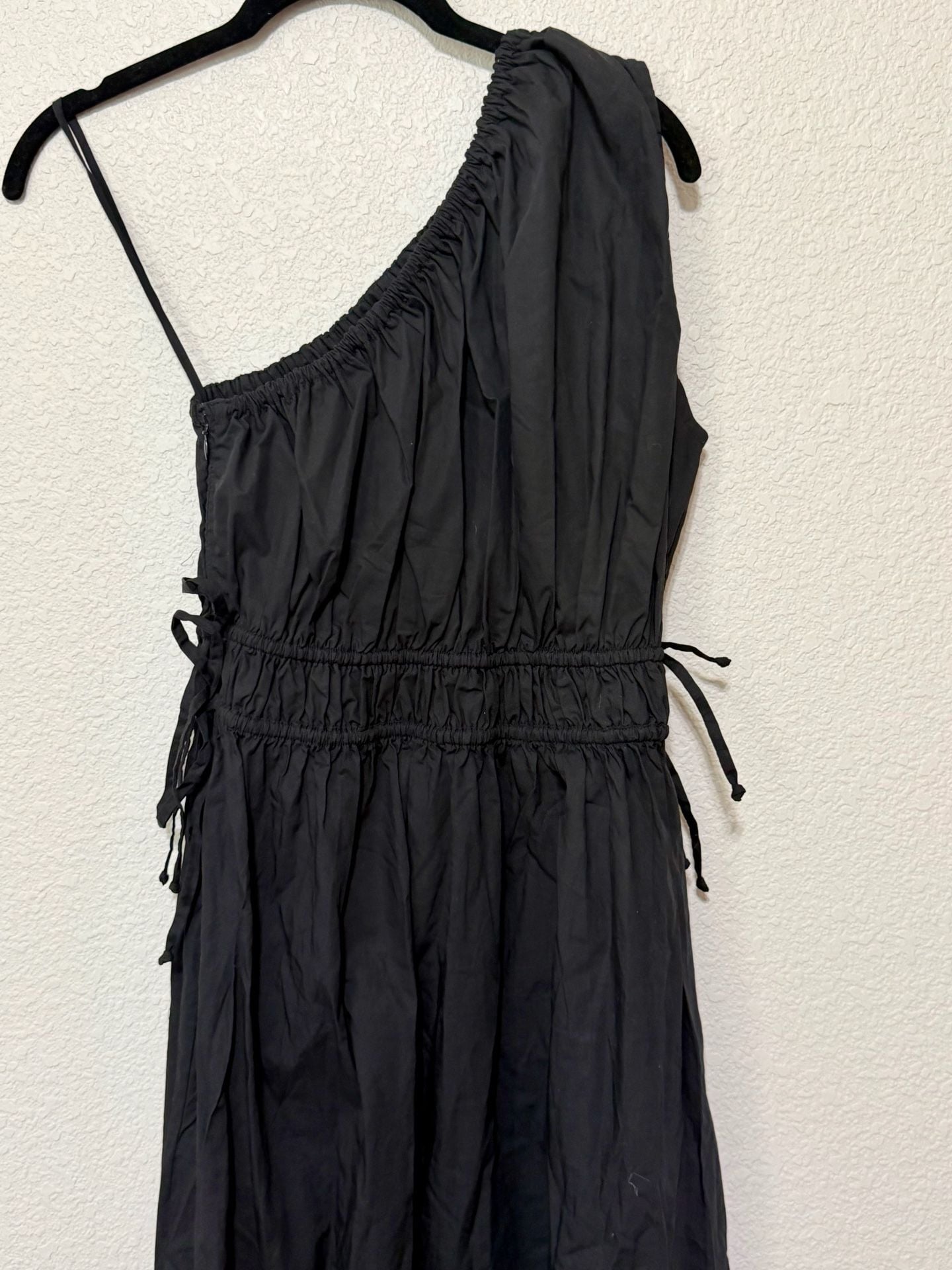 Faithfull The Brand La Ora Midi Dress Size US 6 Black 7