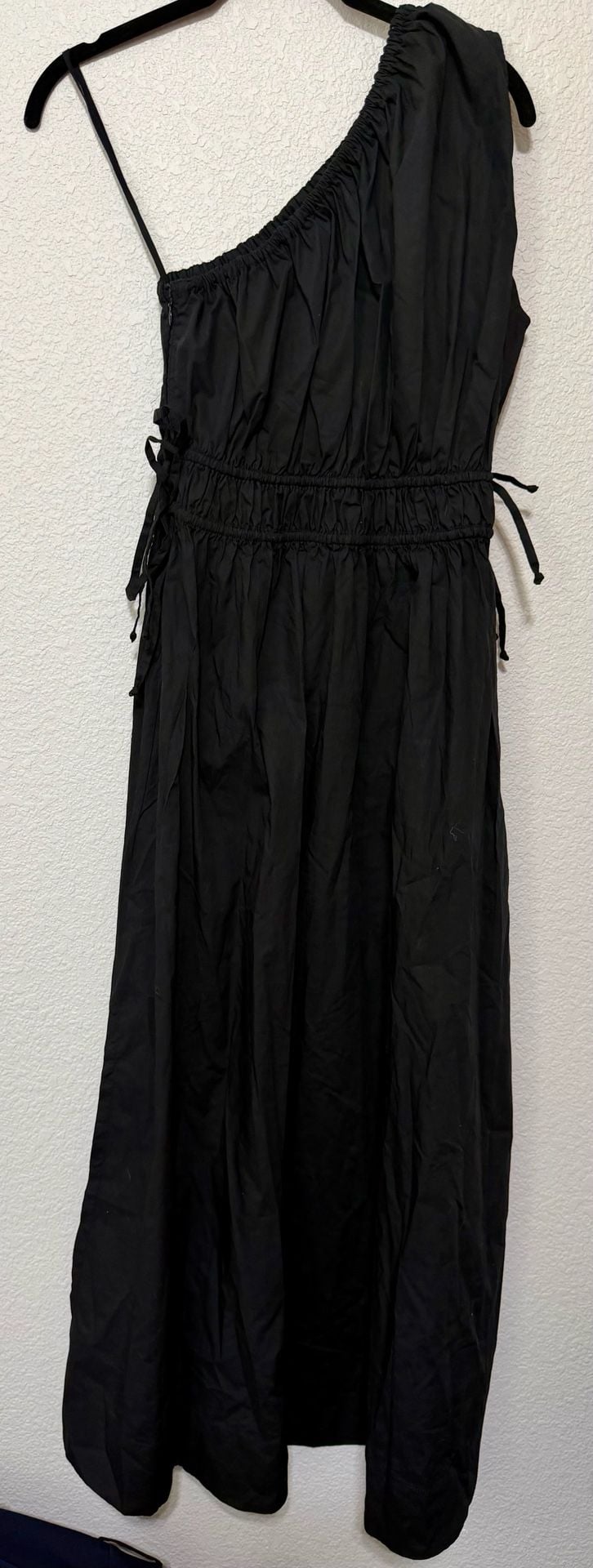 Faithfull The Brand La Ora Midi Dress Size US 6 Black 9