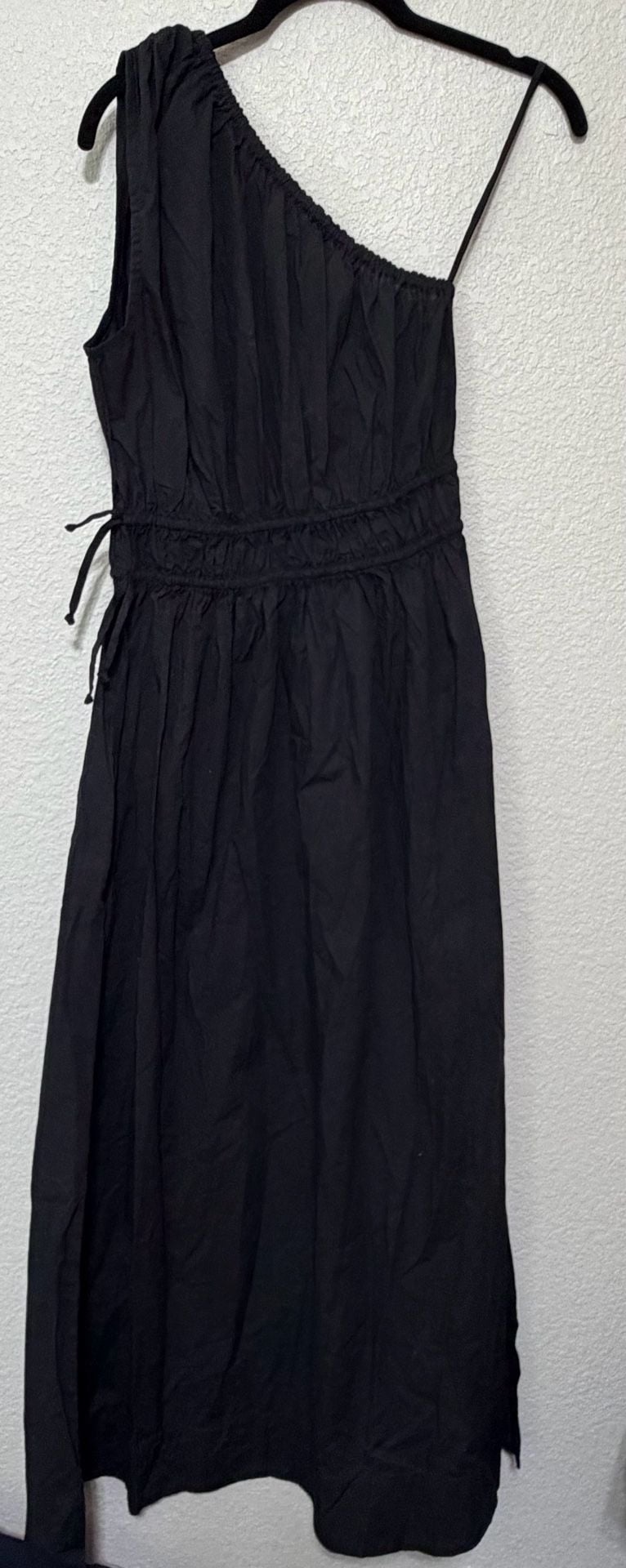 Faithfull The Brand La Ora Midi Dress Size US 6 Black 10