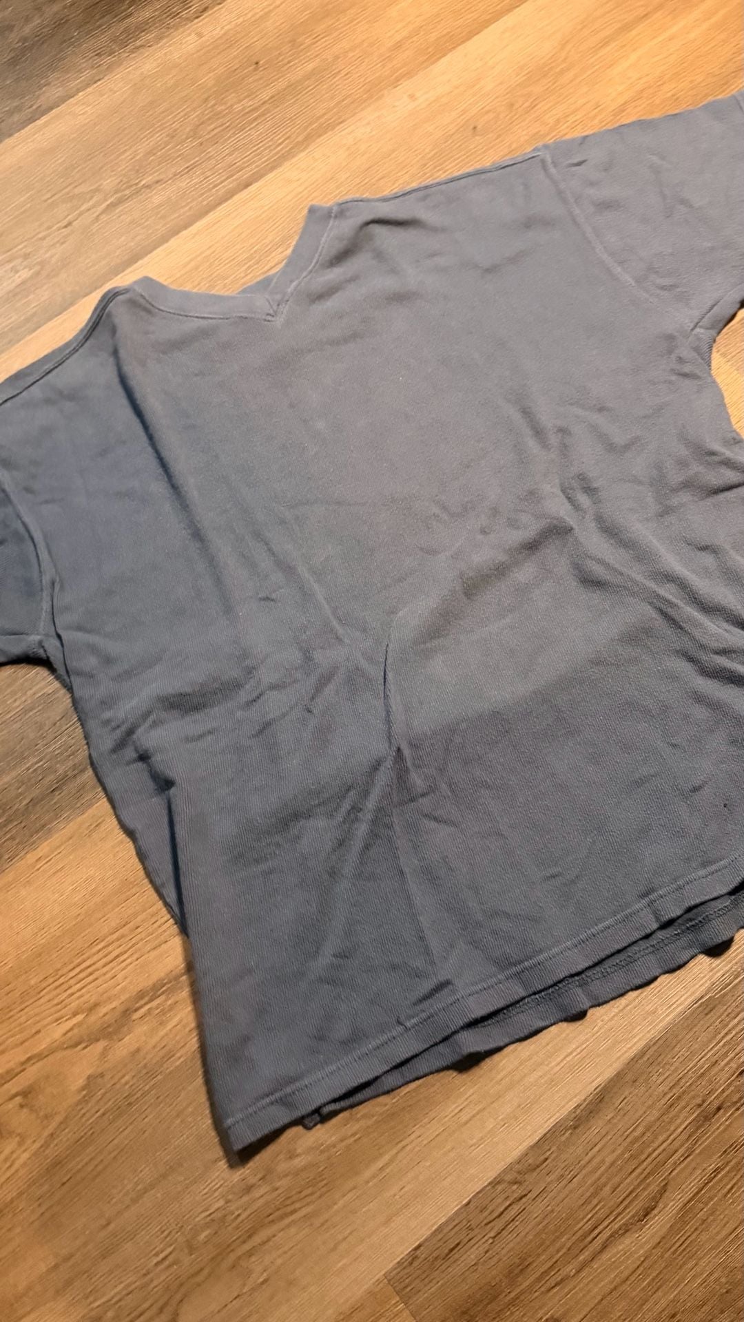 River Trader Thermal T-Shirt Size S Blue V-Neck Cotton 2