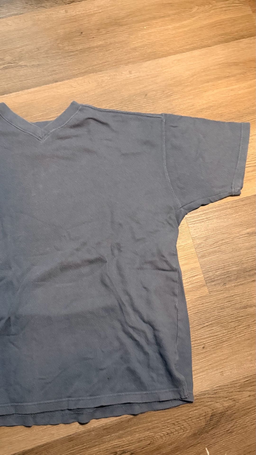 River Trader Thermal T-Shirt Size S Blue V-Neck Cotton 3