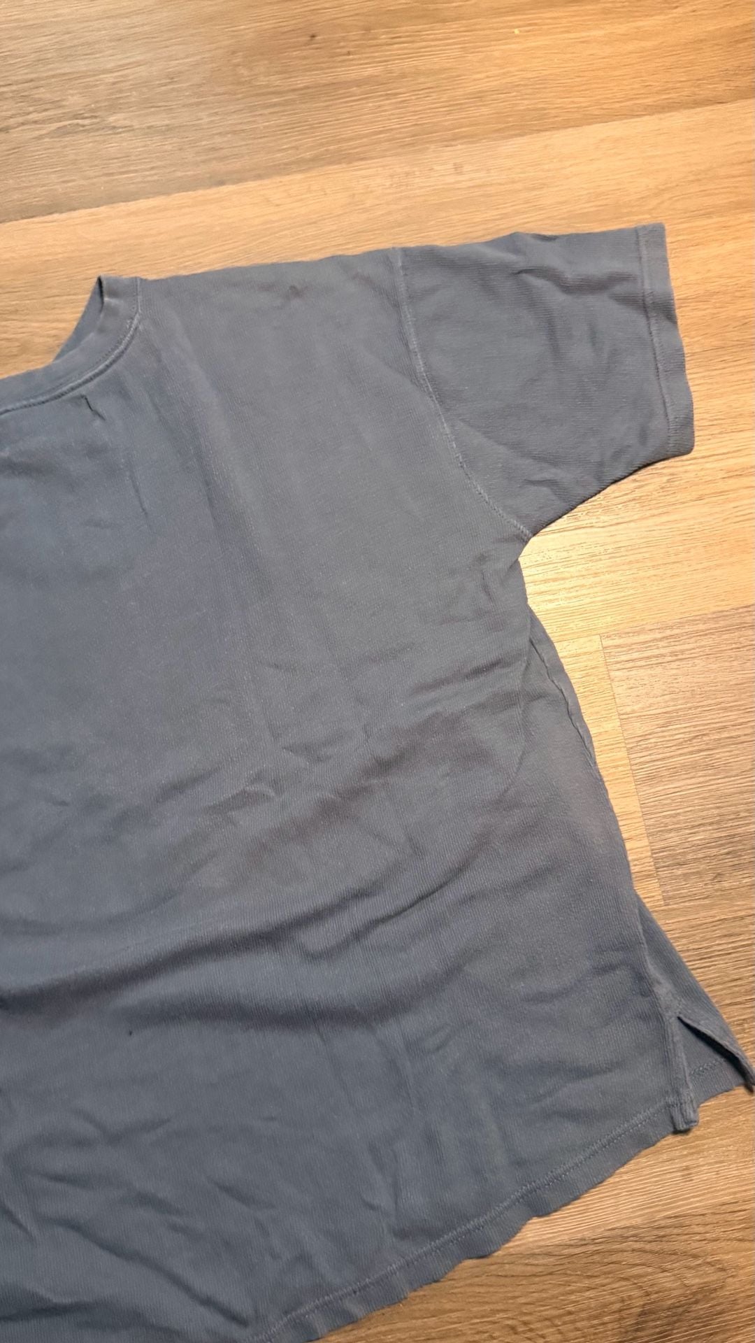 River Trader Thermal T-Shirt Size S Blue V-Neck Cotton 6