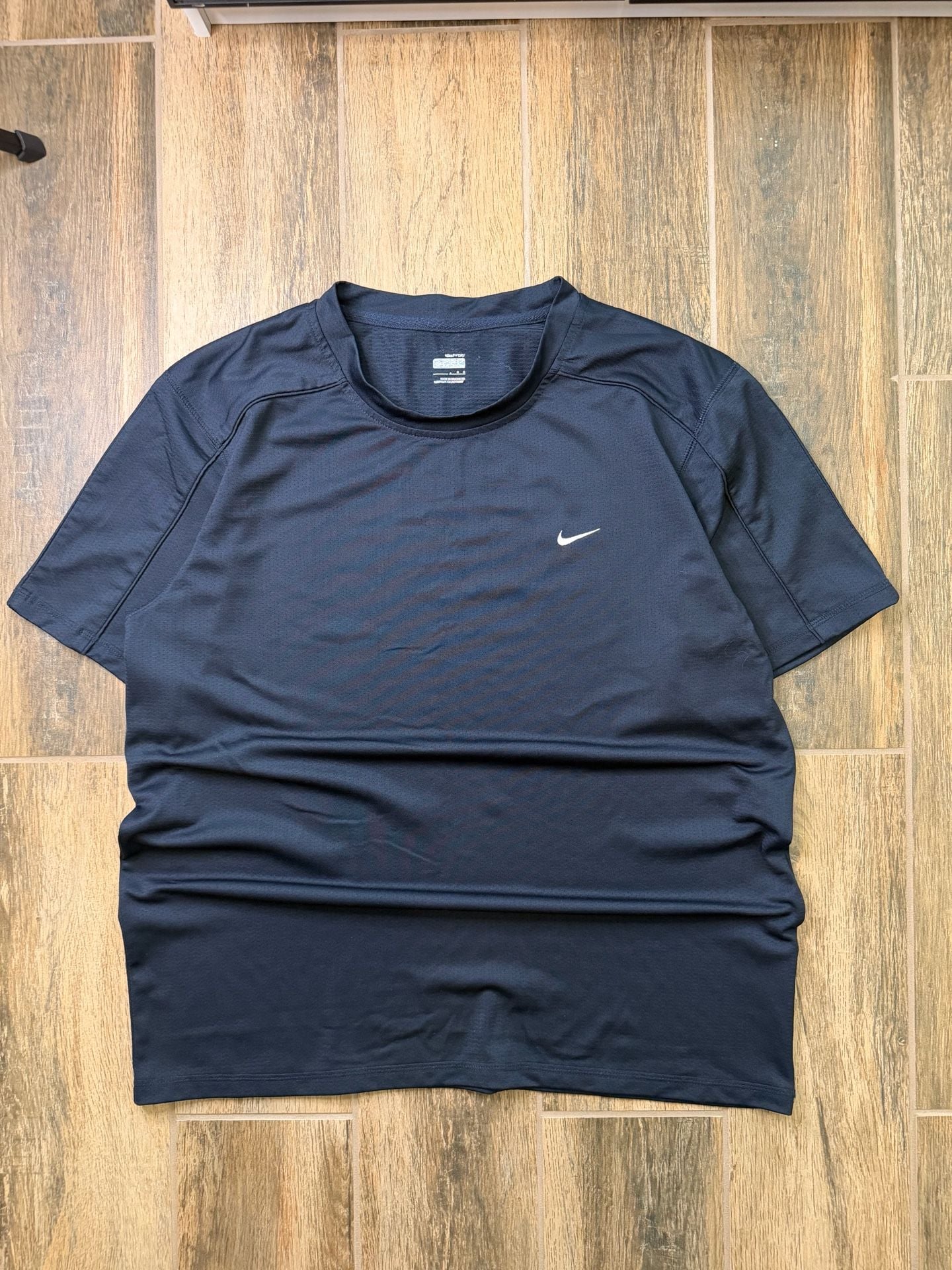 Y2K Nike Fit Dri Athletic T-Shirt Size Large Black Short Sleeve Workout Adult L 2