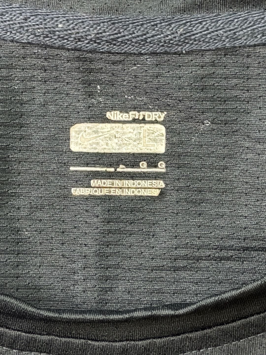 Y2K Nike Fit Dri Athletic T-Shirt Size Large Black Short Sleeve Workout Adult L 4