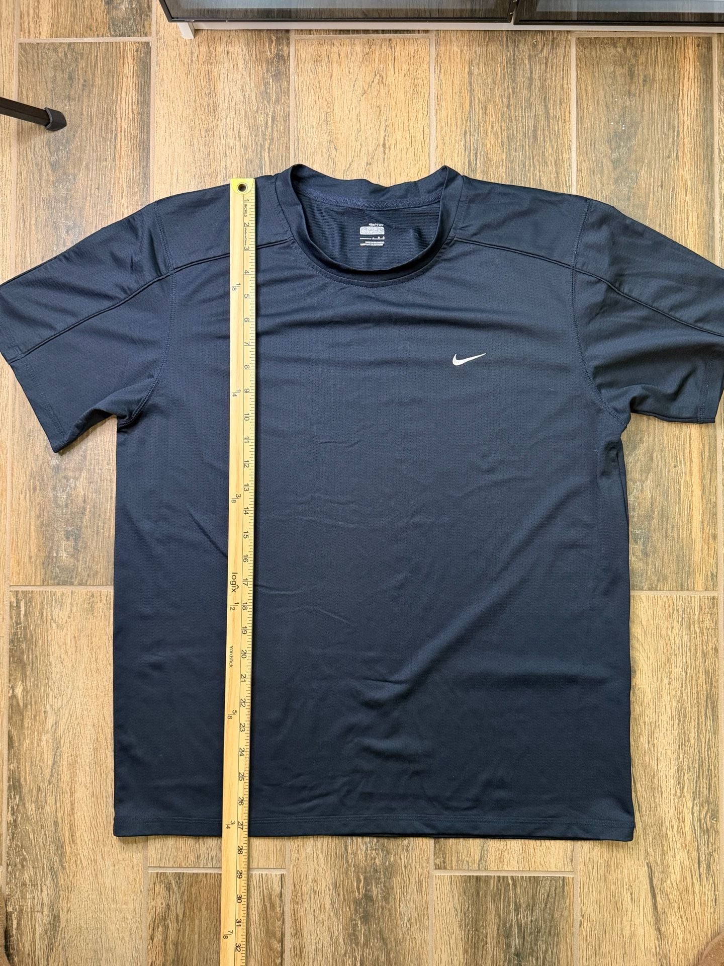 Y2K Nike Fit Dri Athletic T-Shirt Size Large Black Short Sleeve Workout Adult L 6