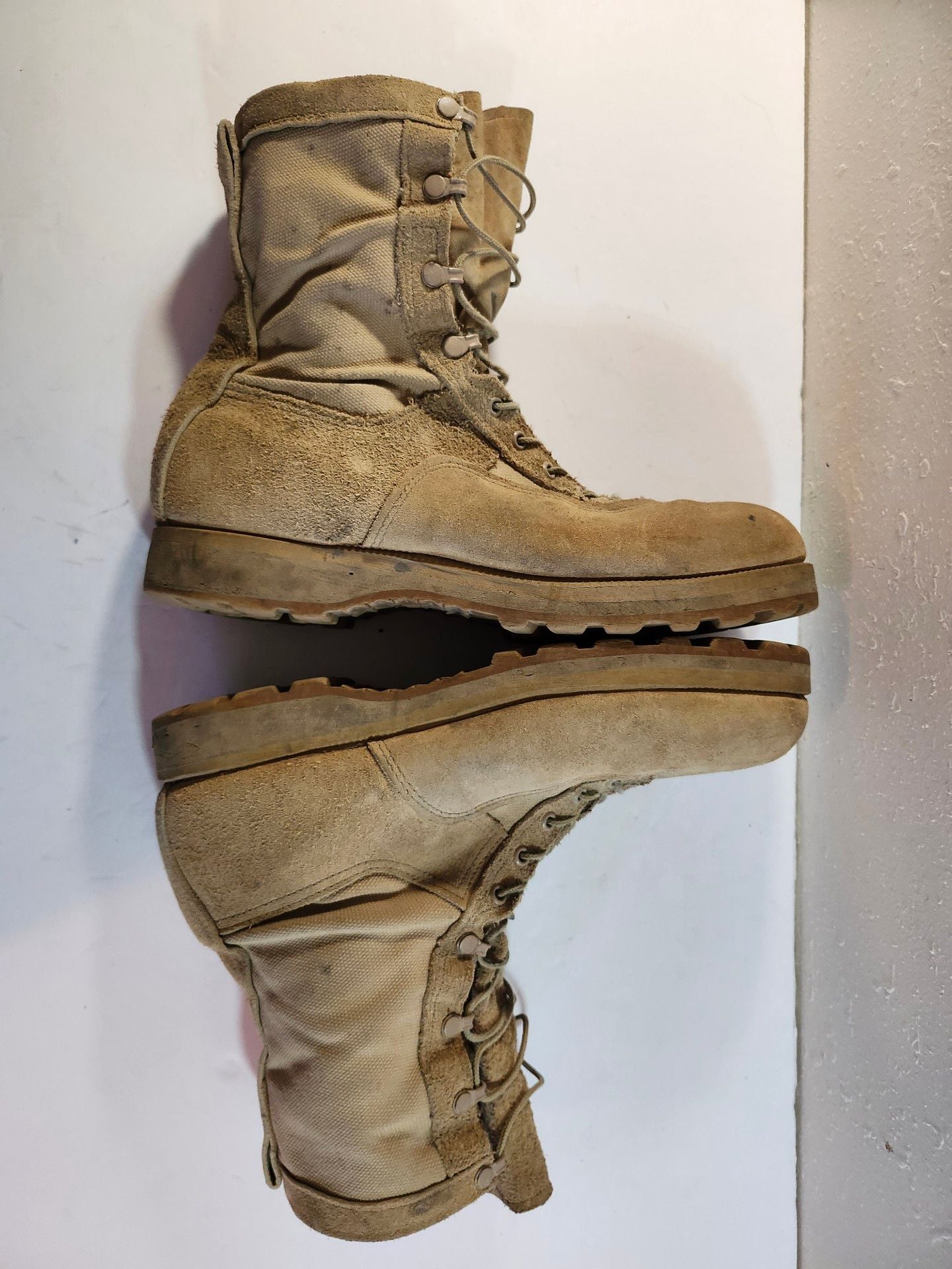 Belleville US Army Combat Boots Coyote Brown Leather Size 9 R 4