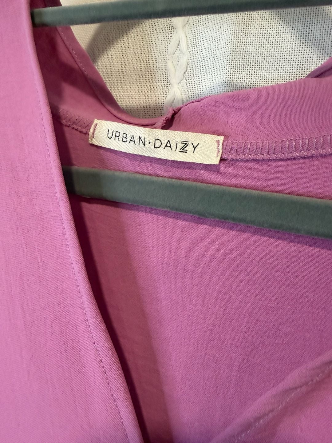 Urban Daizy Women’s Large Pink V-Neck Oversized Blouse Short Sleeve Relaxed Top 4