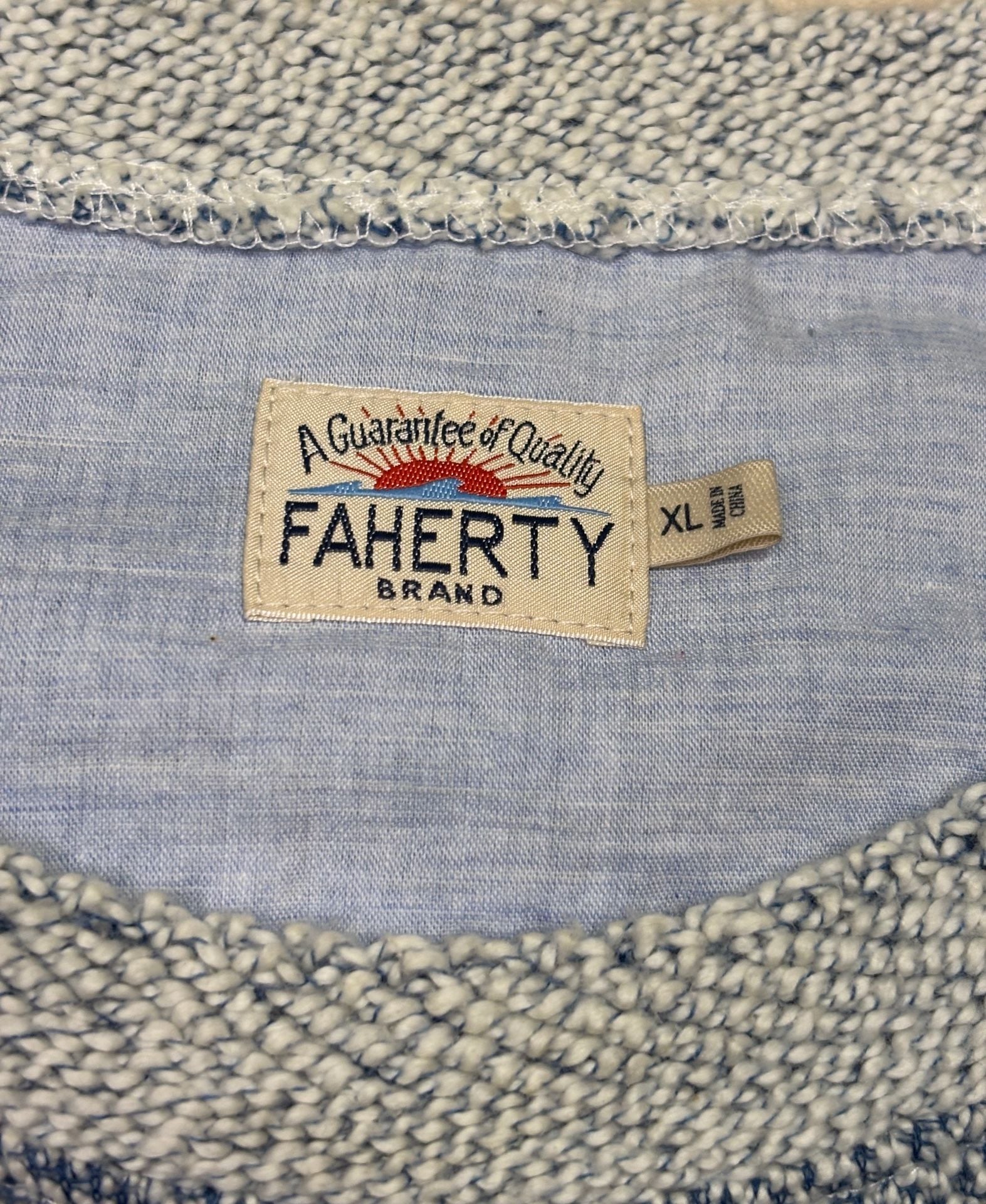Faherty Whitewater Crew Size XL Blue 3