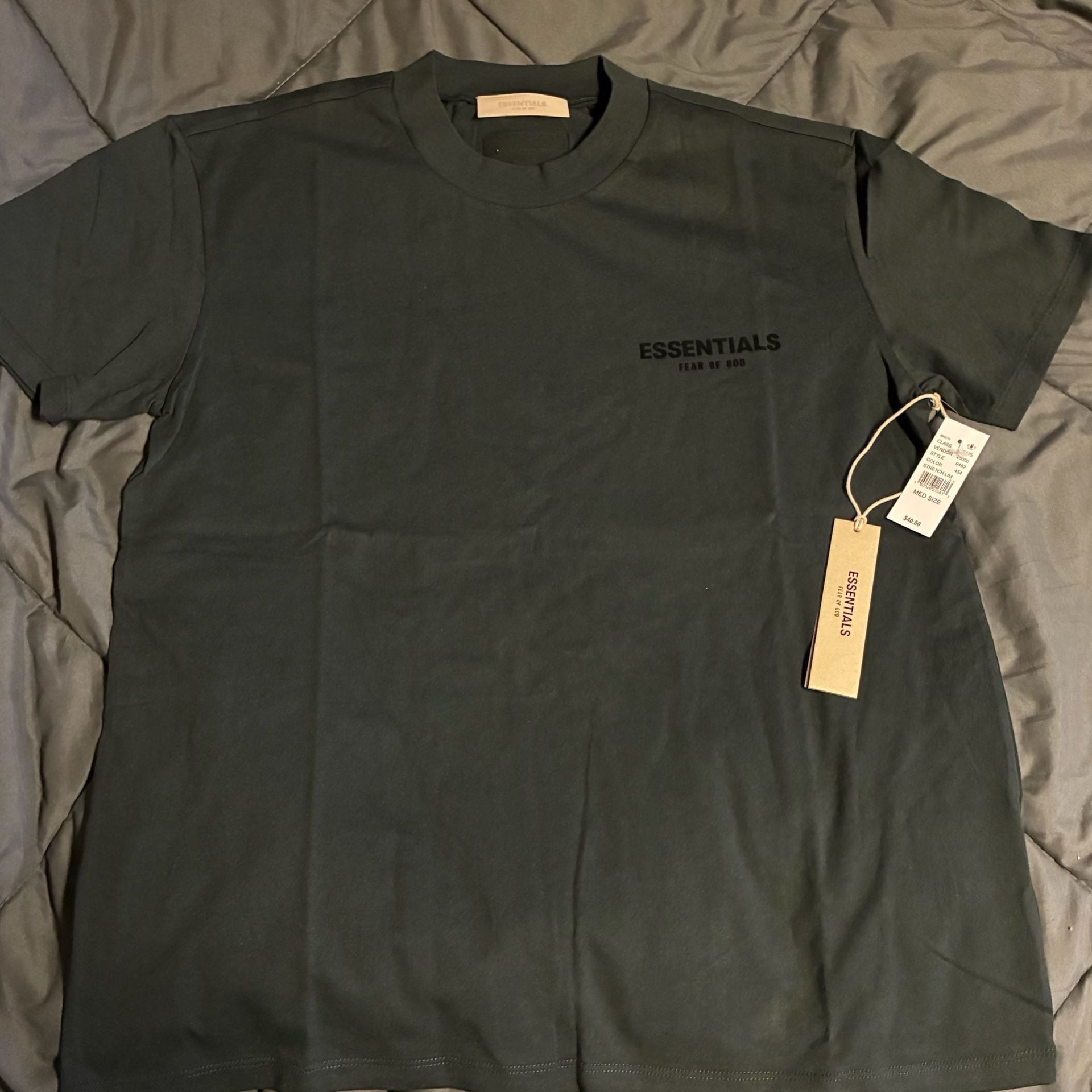 Fear of God Essentials T-Shirt Size M Stretch Lim Black 9