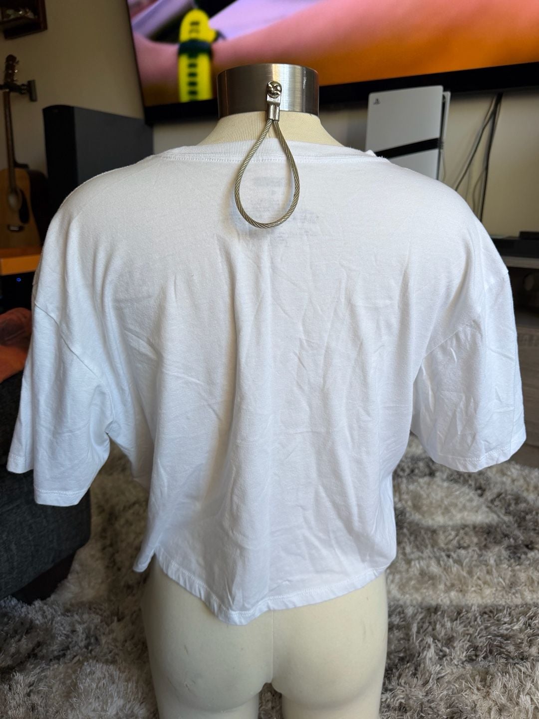 Peanuts Snoopy California Motorcycle Crop T-Shirt Size L White 4