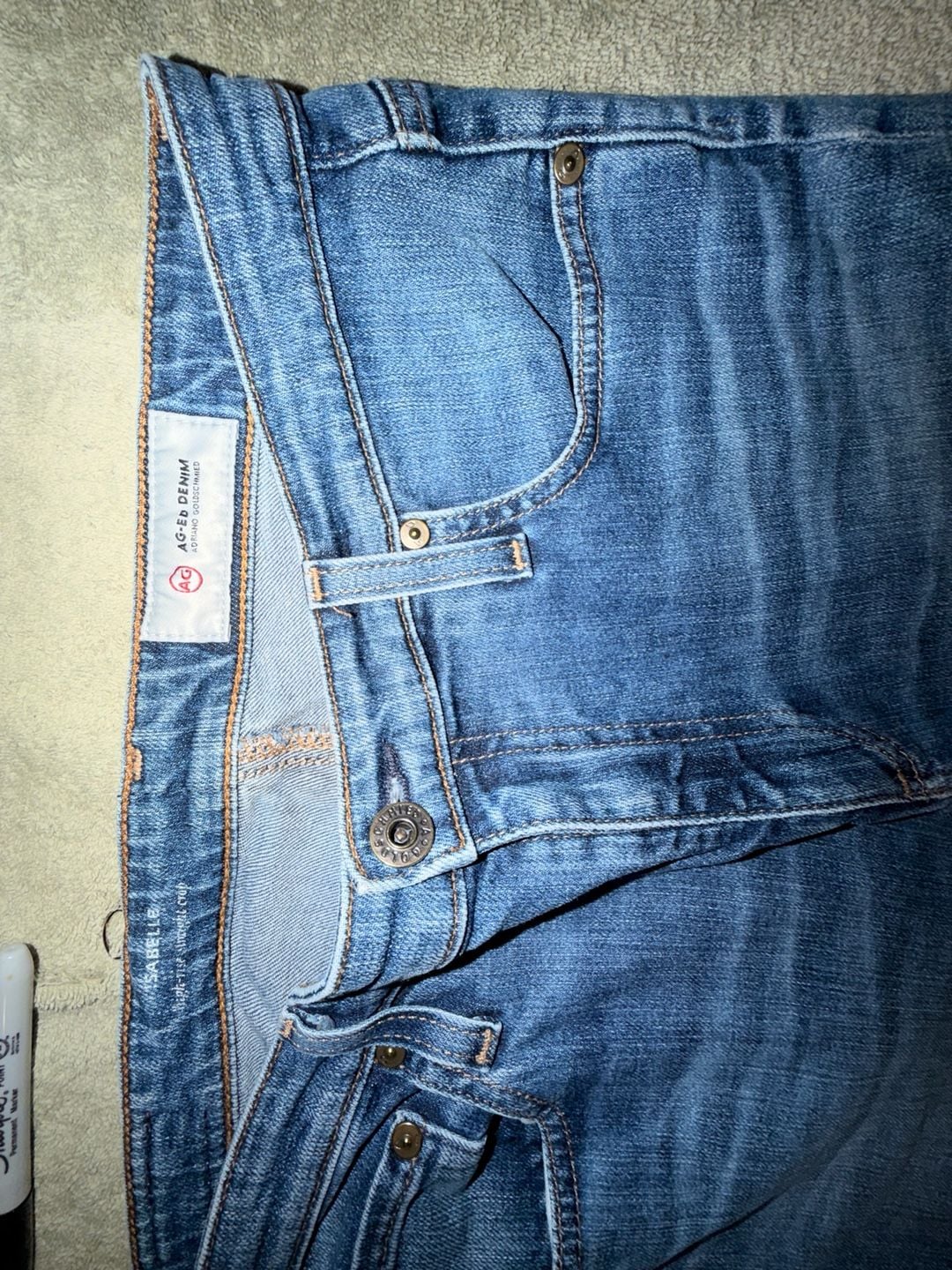 AG Adriano Goldschmied Isabelle Jeans Size 30R Straight Crop 3