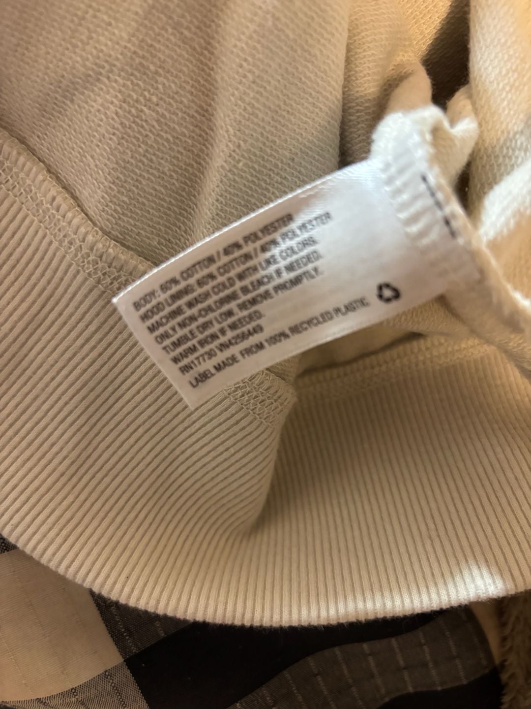 Original Use Colorblock Hoodie Beige Gray Black 5