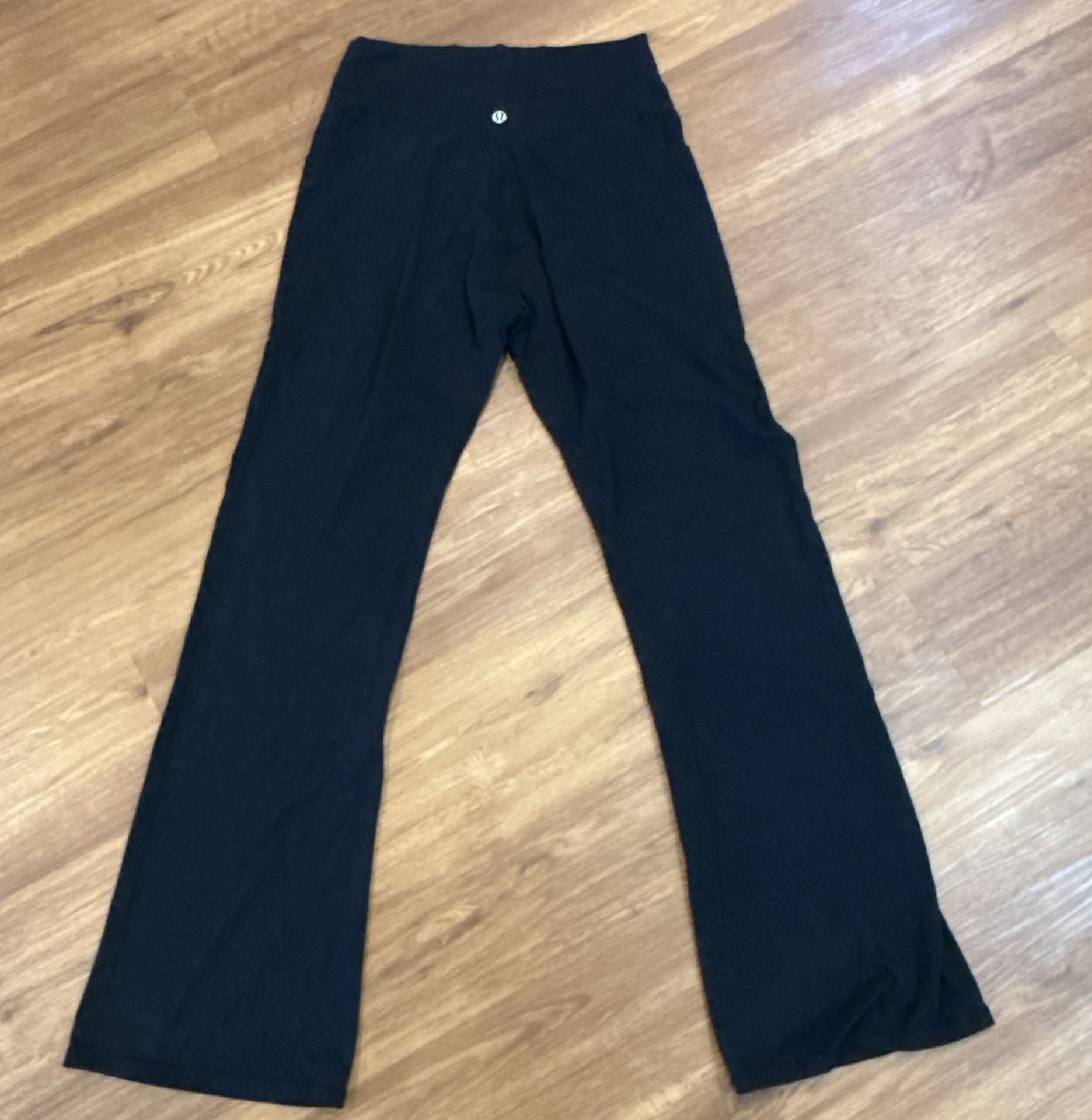Lululemon Groove Pant Size L Black High Rise Flare Yoga Pants 6