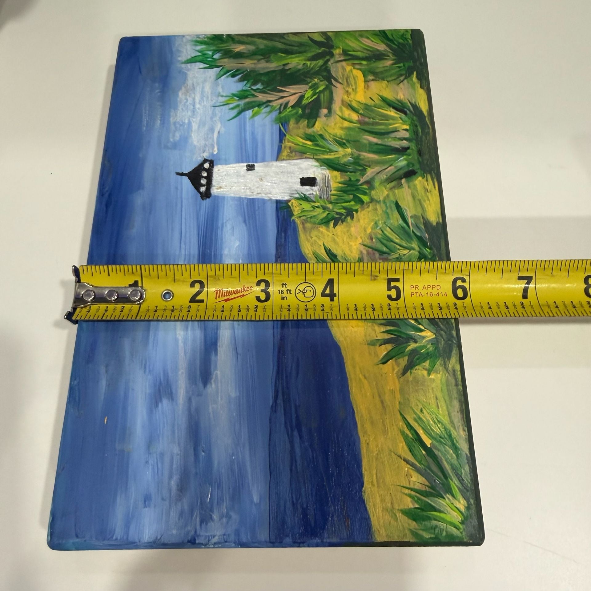 Hand Painted Wooden Lighthouse Coastal Trinket Box 7