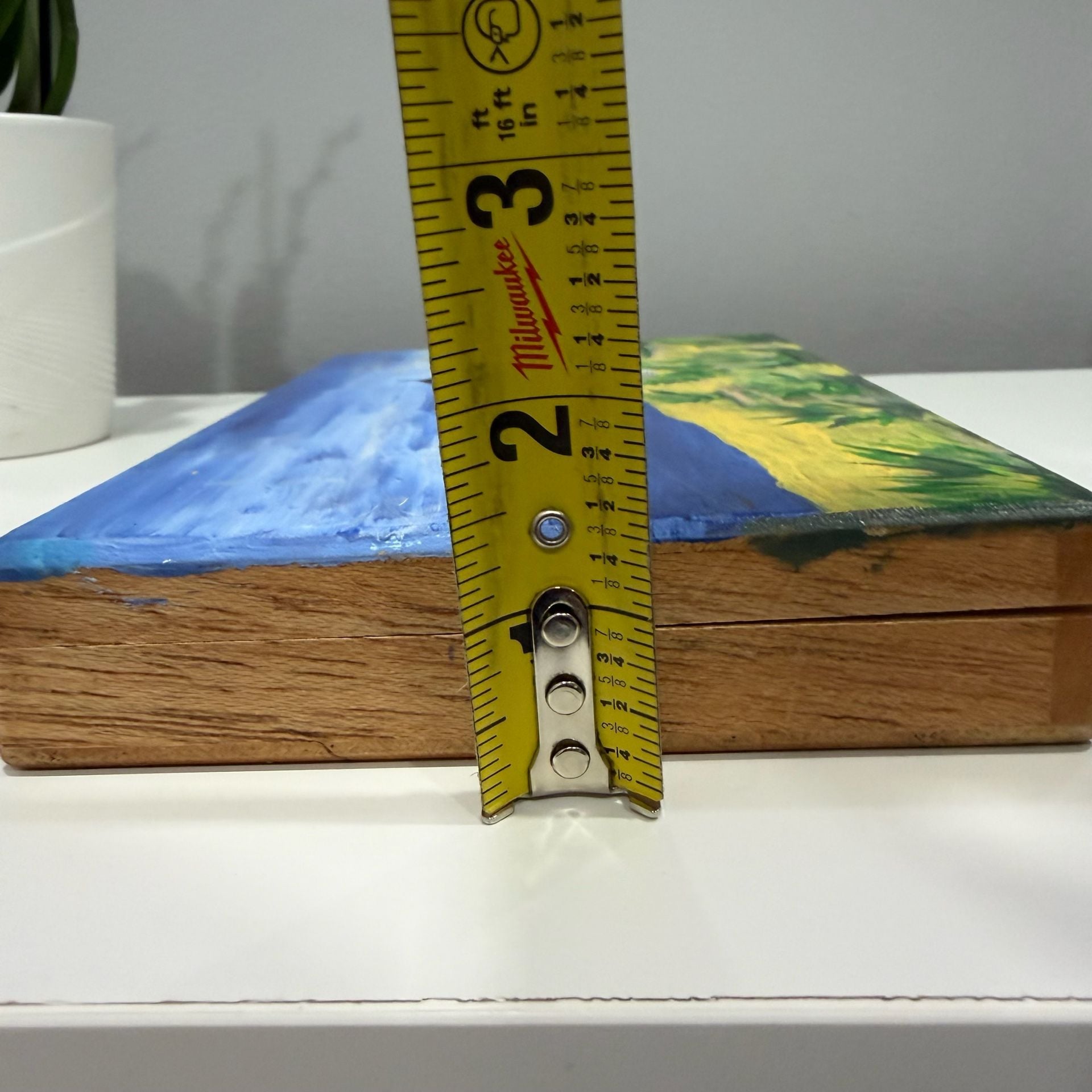 Hand Painted Wooden Lighthouse Coastal Trinket Box 8