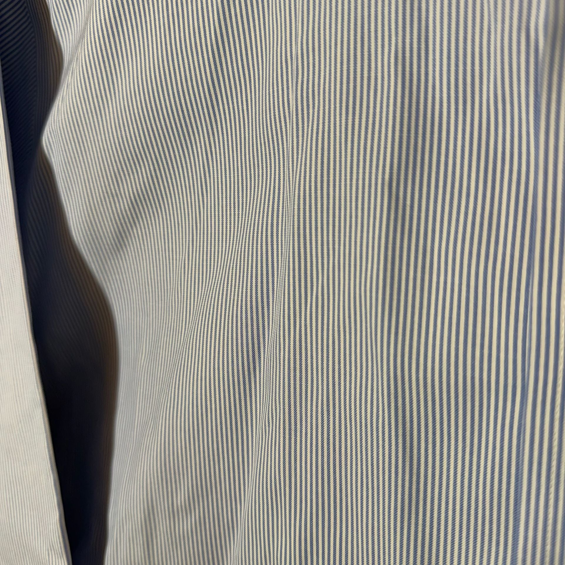 Brooks Brothers Dress Shirt Size 16.5-4/5 Blue White Striped Non-Iron 3