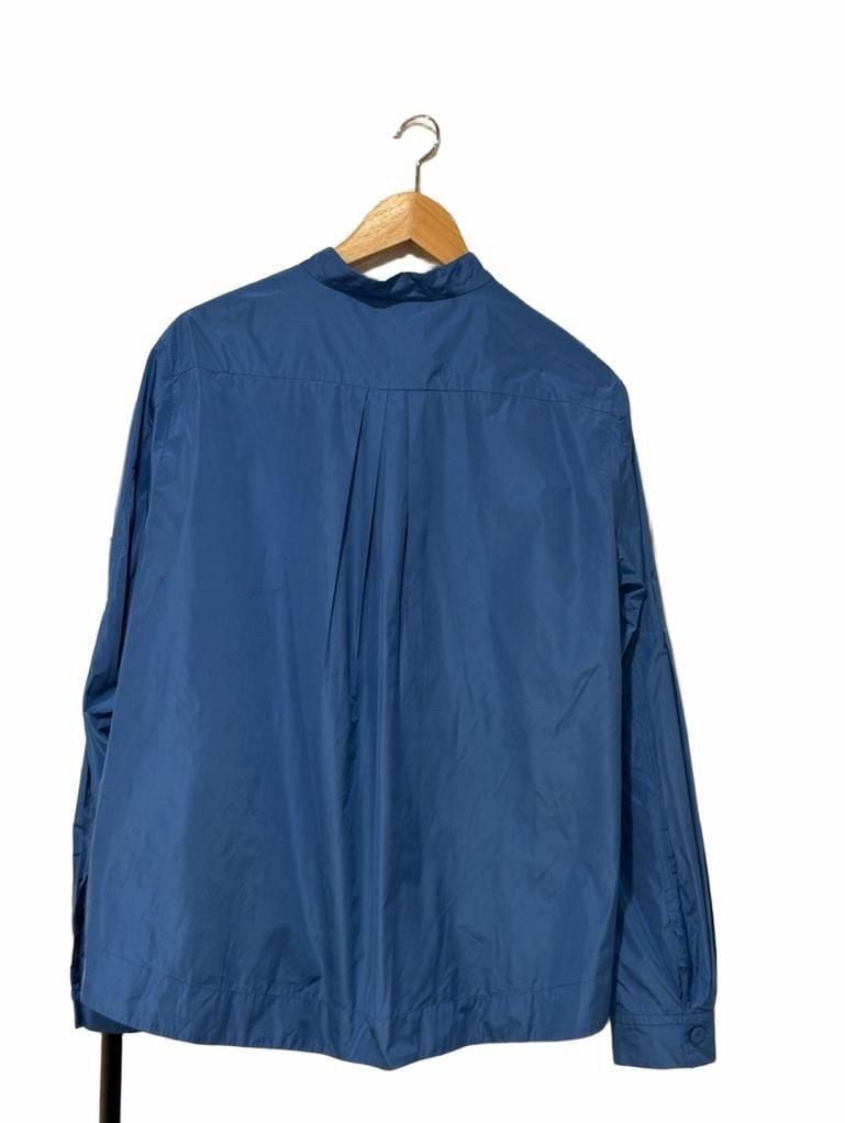 Odeeh Blue Funnel Neck Long Sleeve Blouse Shirt Size42 3