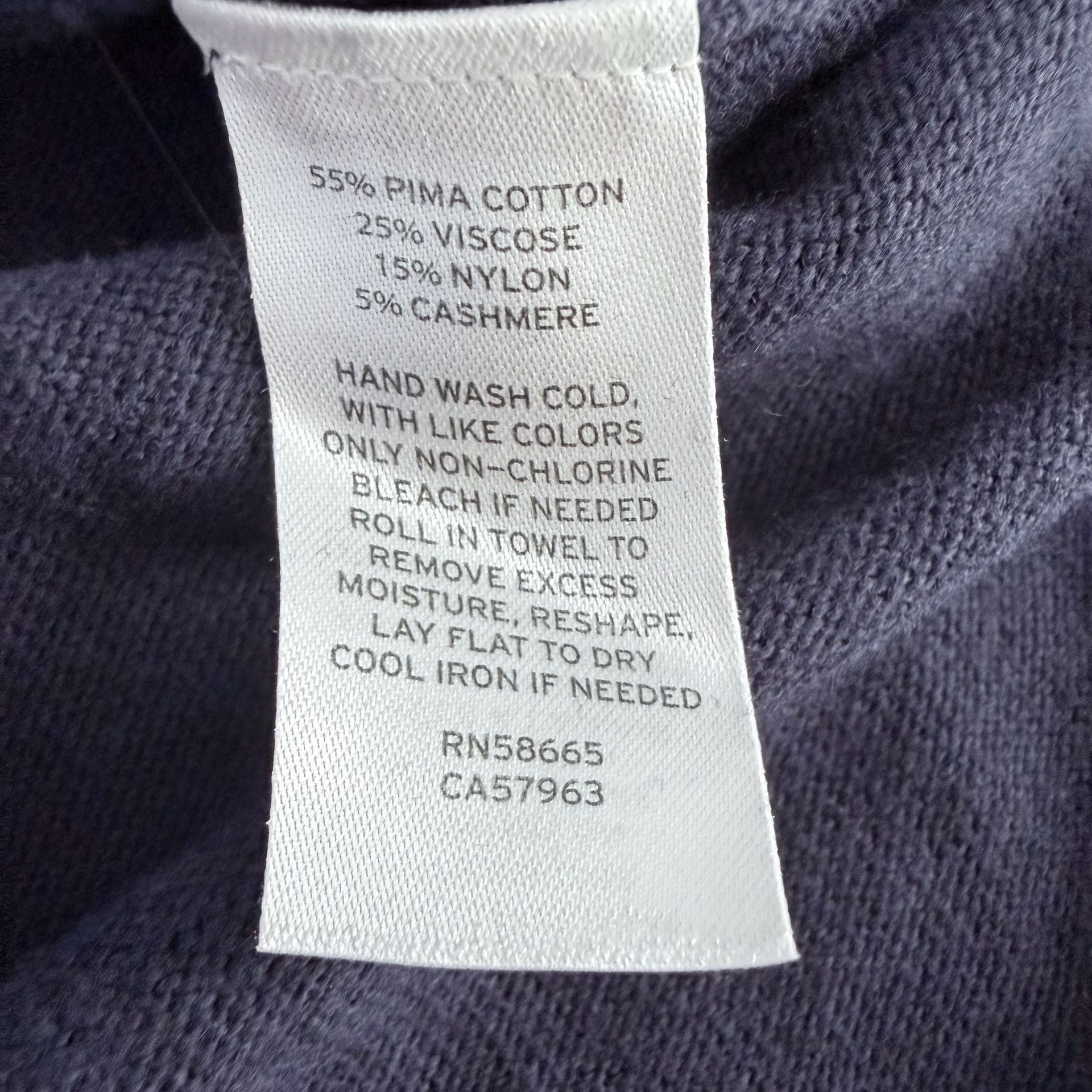 Chelsea28 Turtleneck Sweater Size M Navy Blue Cashmere Blend 7