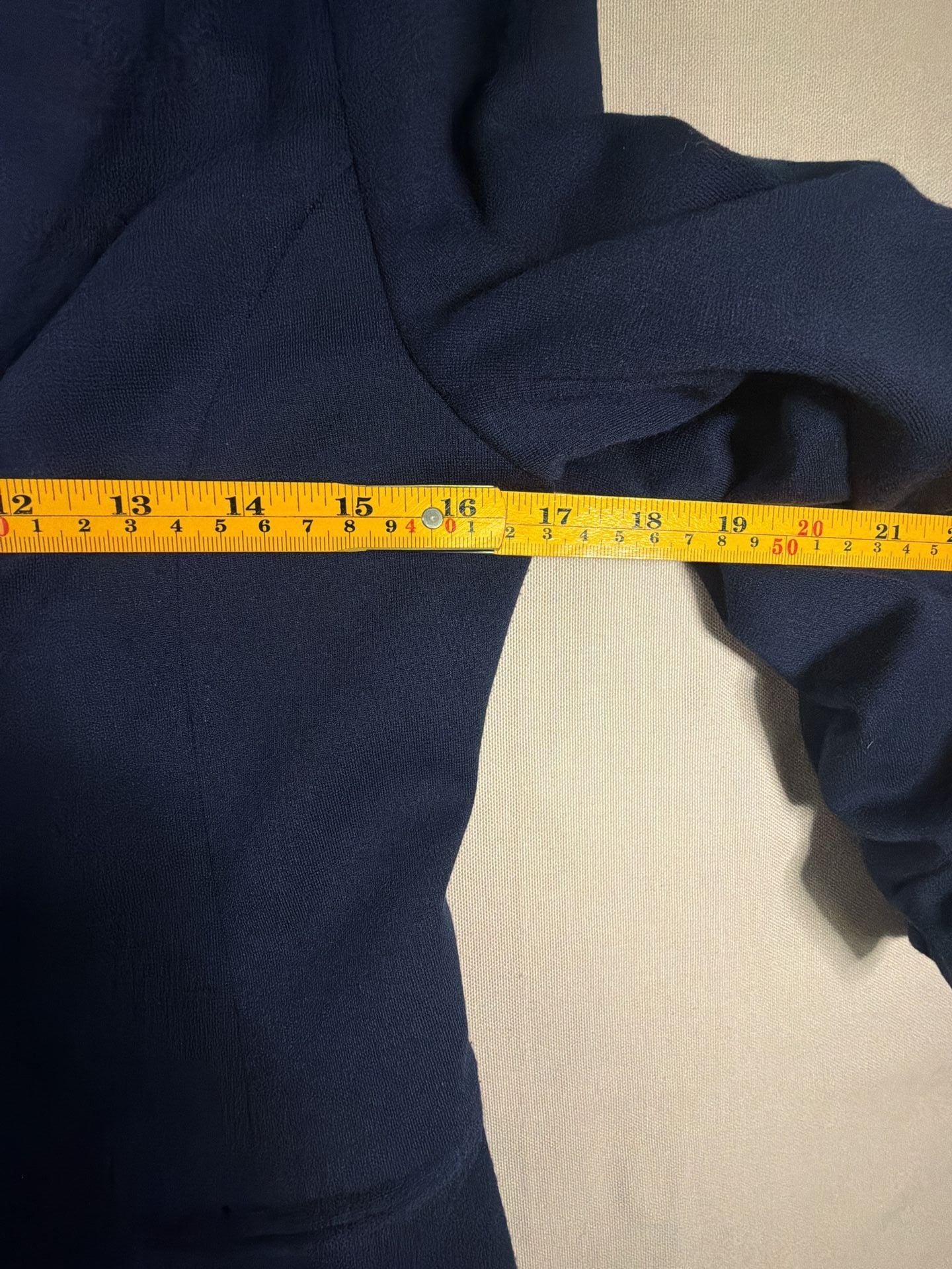 41 Hawthorn Blazer Size M Navy Blue Ruched 3/4 Sleeve Knit 5