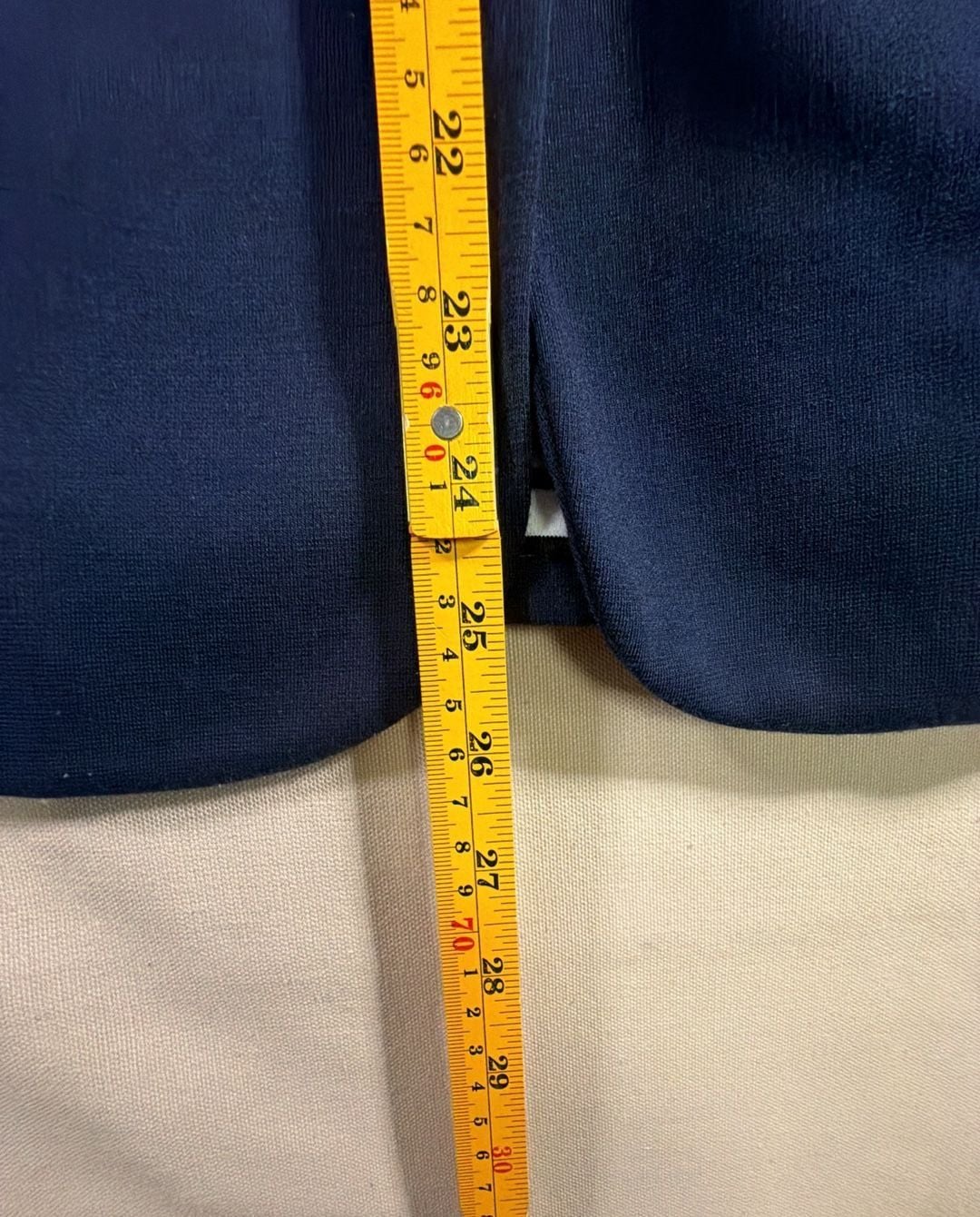 41 Hawthorn Blazer Size M Navy Blue Ruched 3/4 Sleeve Knit 4
