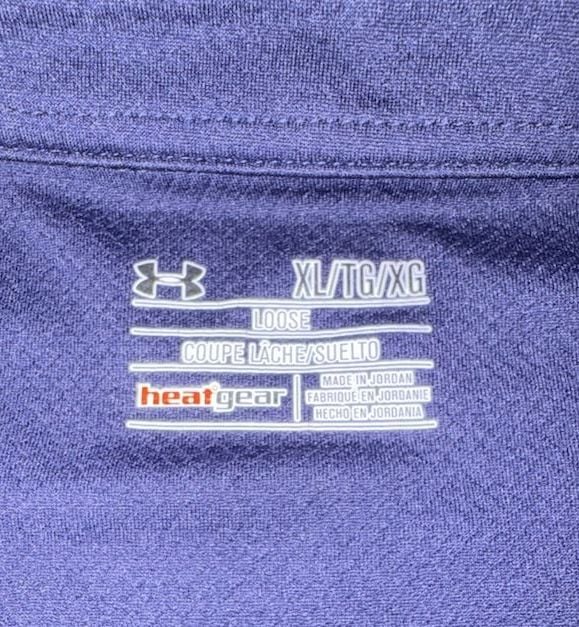 Under Armour HeatGear Polo Size XL Navy Blue Athletic Shirt 3