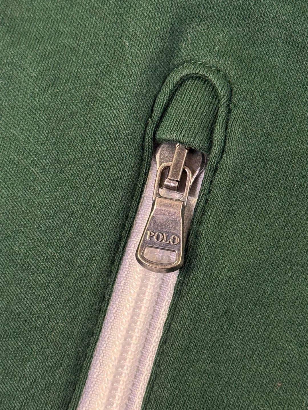 Polo Ralph Lauren Full Zip Track Jacket Size M Green Logo Tape 7