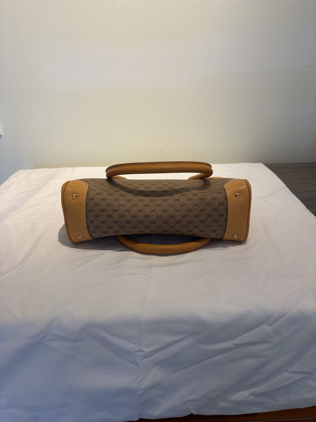 Gucci Micro GG Supreme Handbag Brown Tan Leather 6