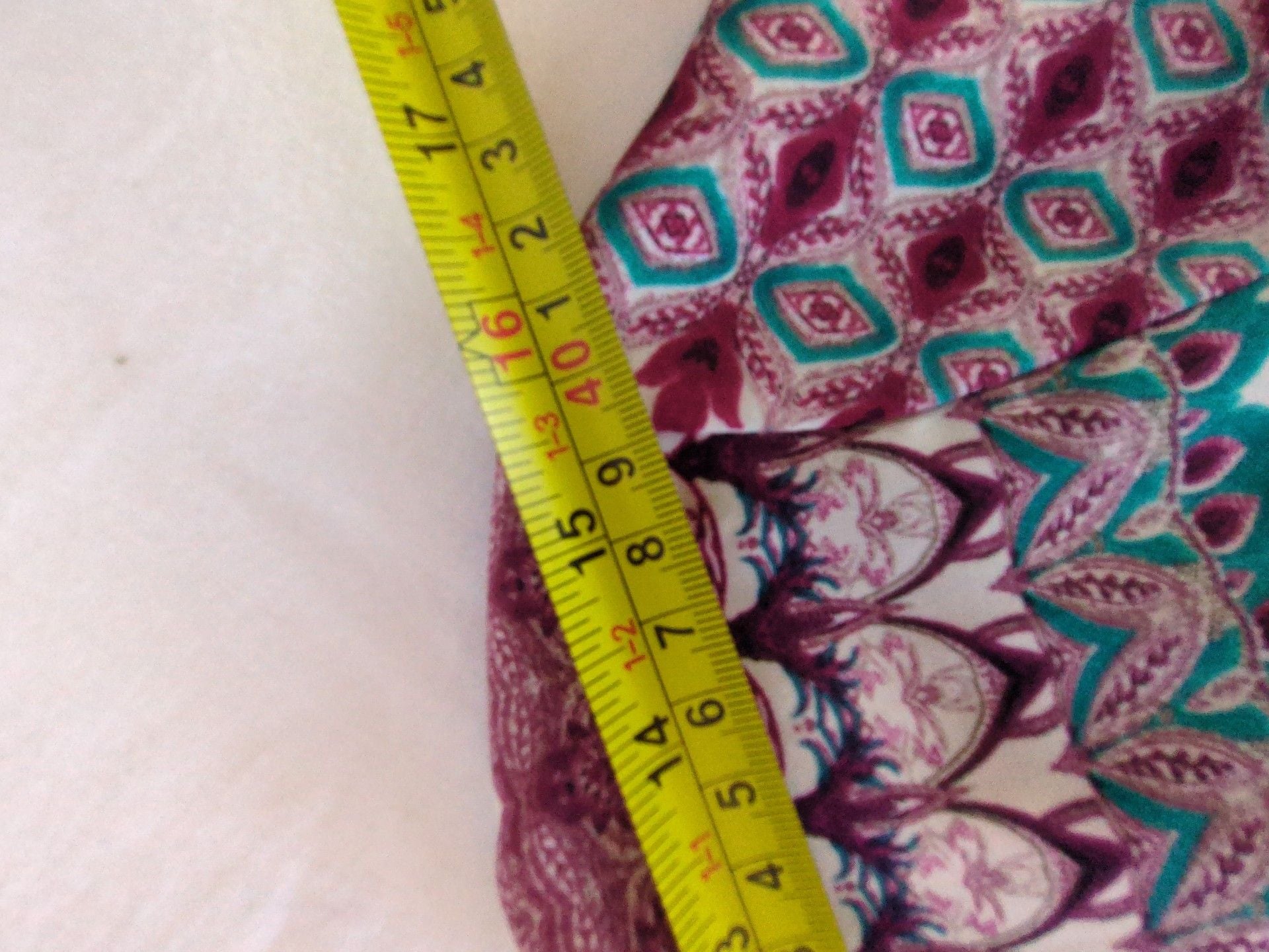 Renee Short Sleeve Blouse Size M Multicolor Boho Print 7