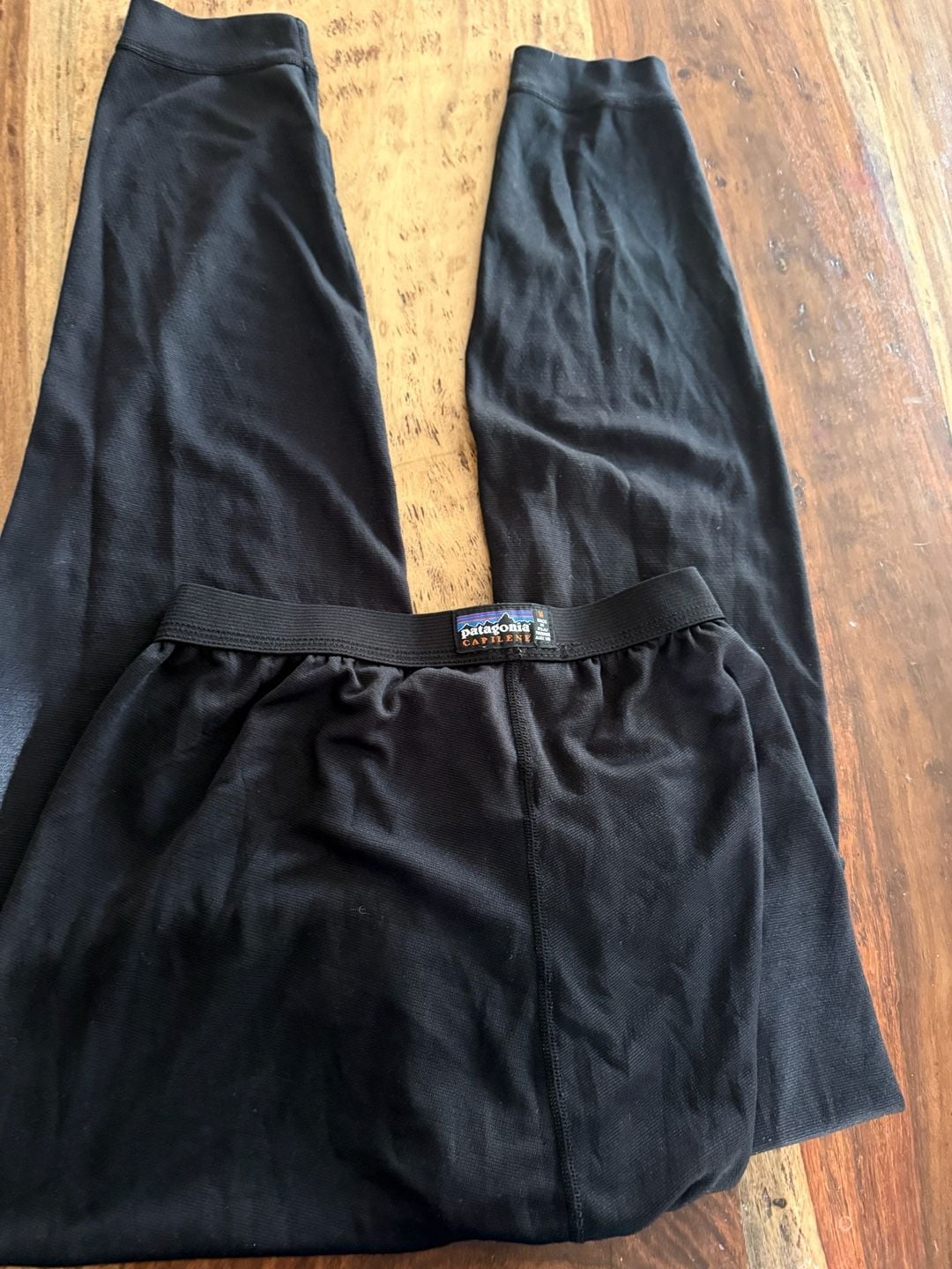 Patagonia Capilene Base Layer Leggings Size M Black Thermal Pants 2