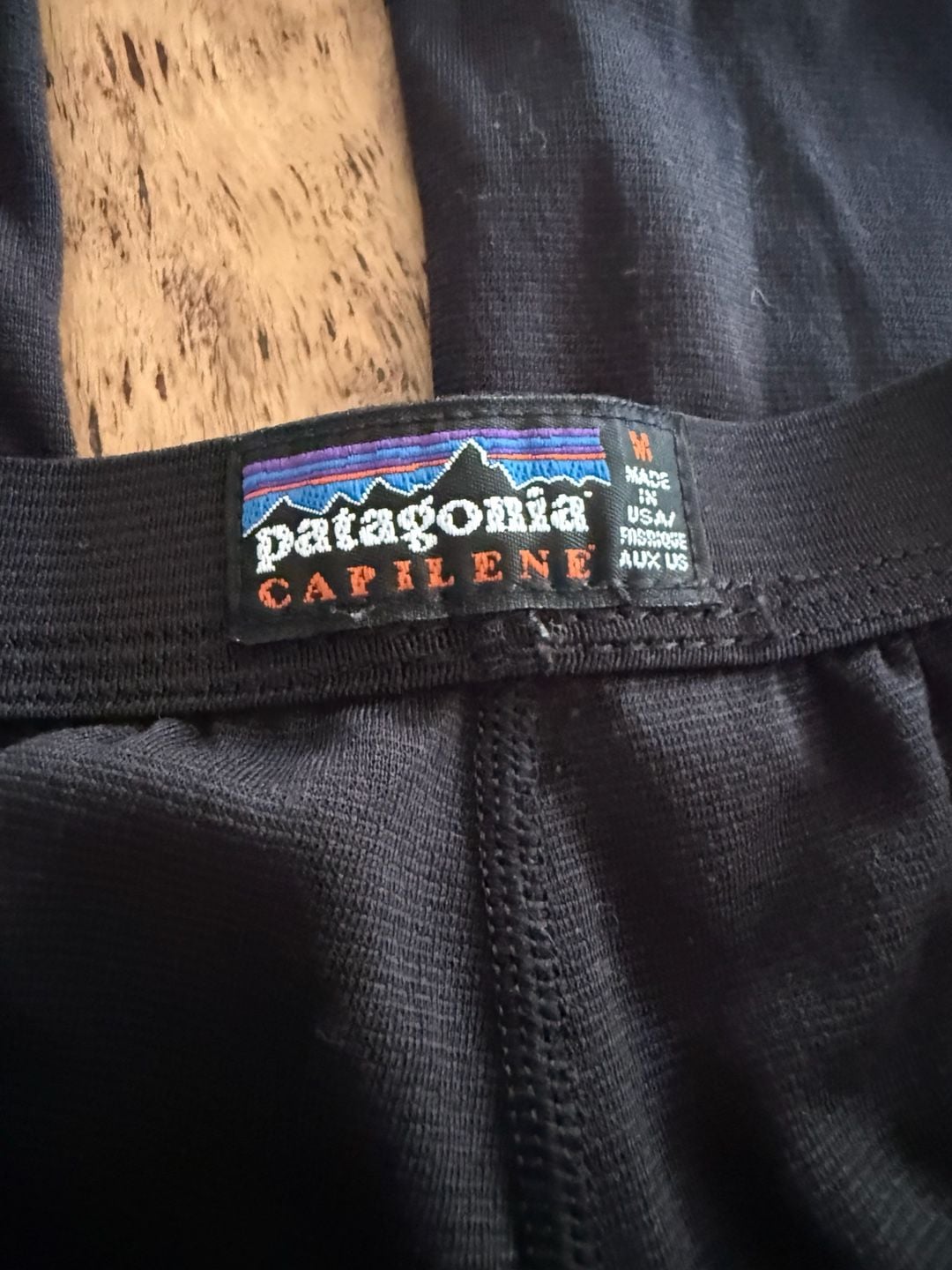 Patagonia Capilene Base Layer Leggings Size M Black Thermal Pants 3