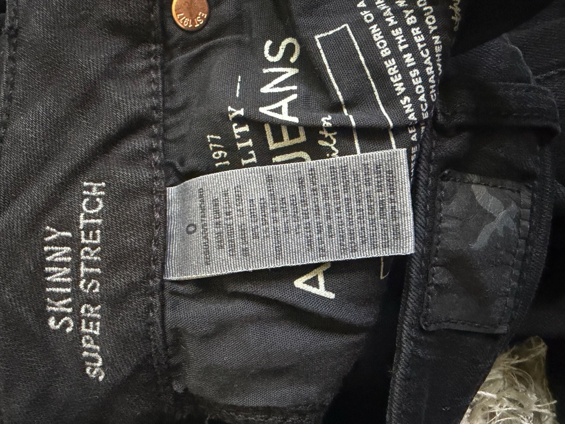 American Eagle Super Stretch Skinny Jeans Size 0 Black 3