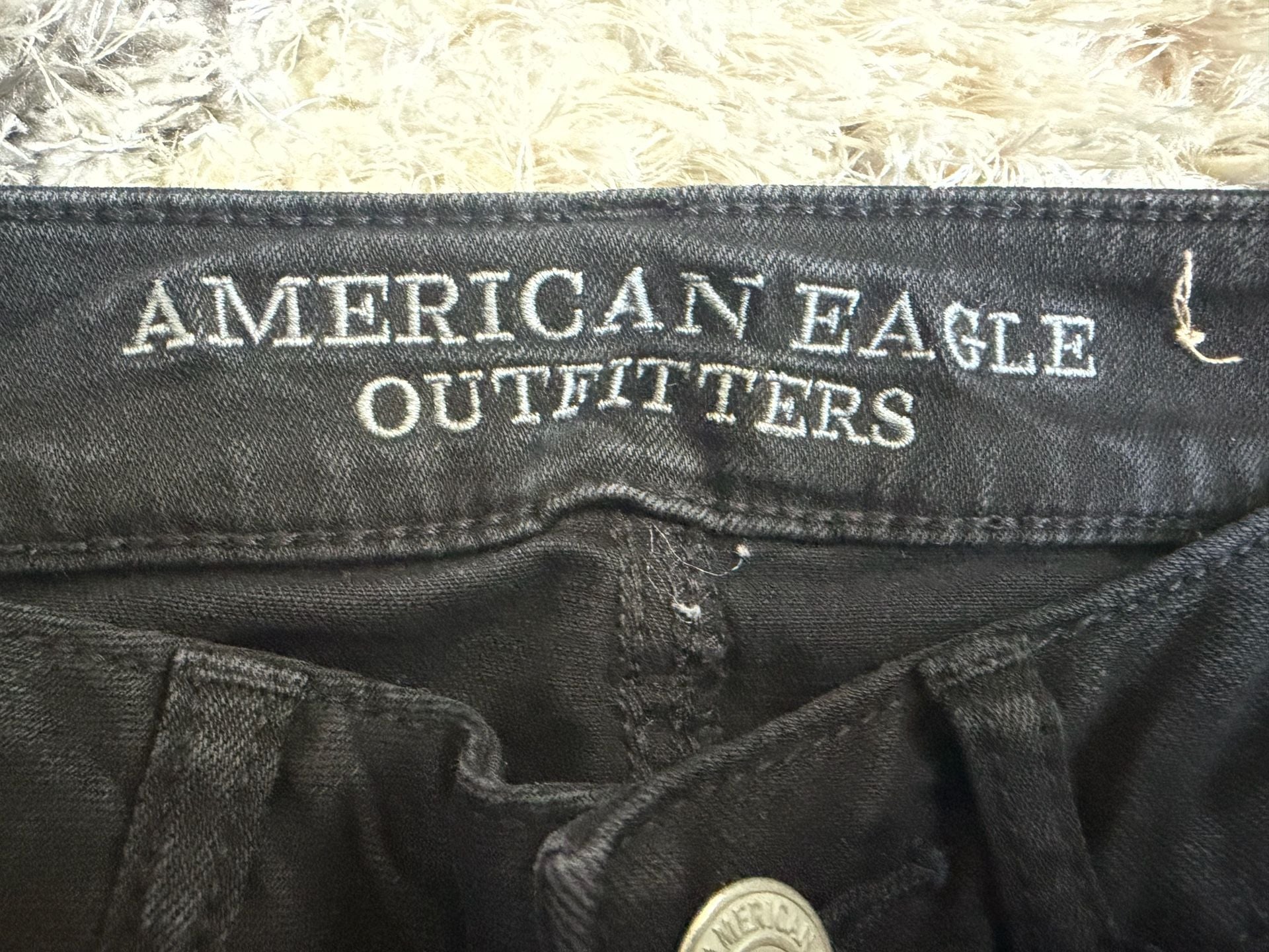 American Eagle Super Stretch Skinny Jeans Size 0 Black 5