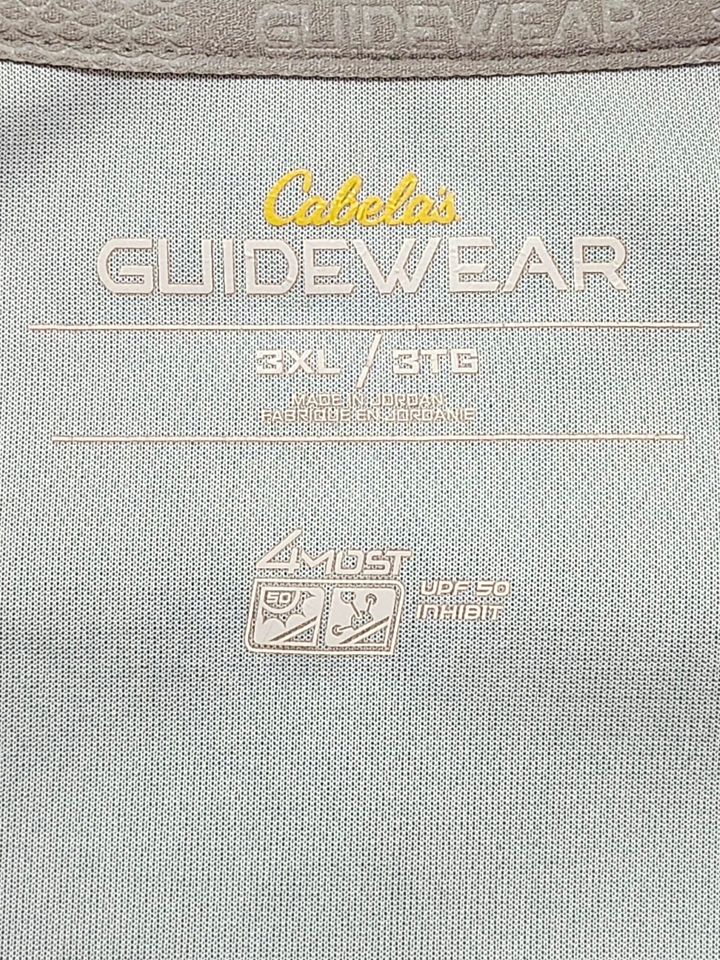 Cabela's Guidewear Long Sleeve 1/4 Zip Shirt XXL Gray Red 3