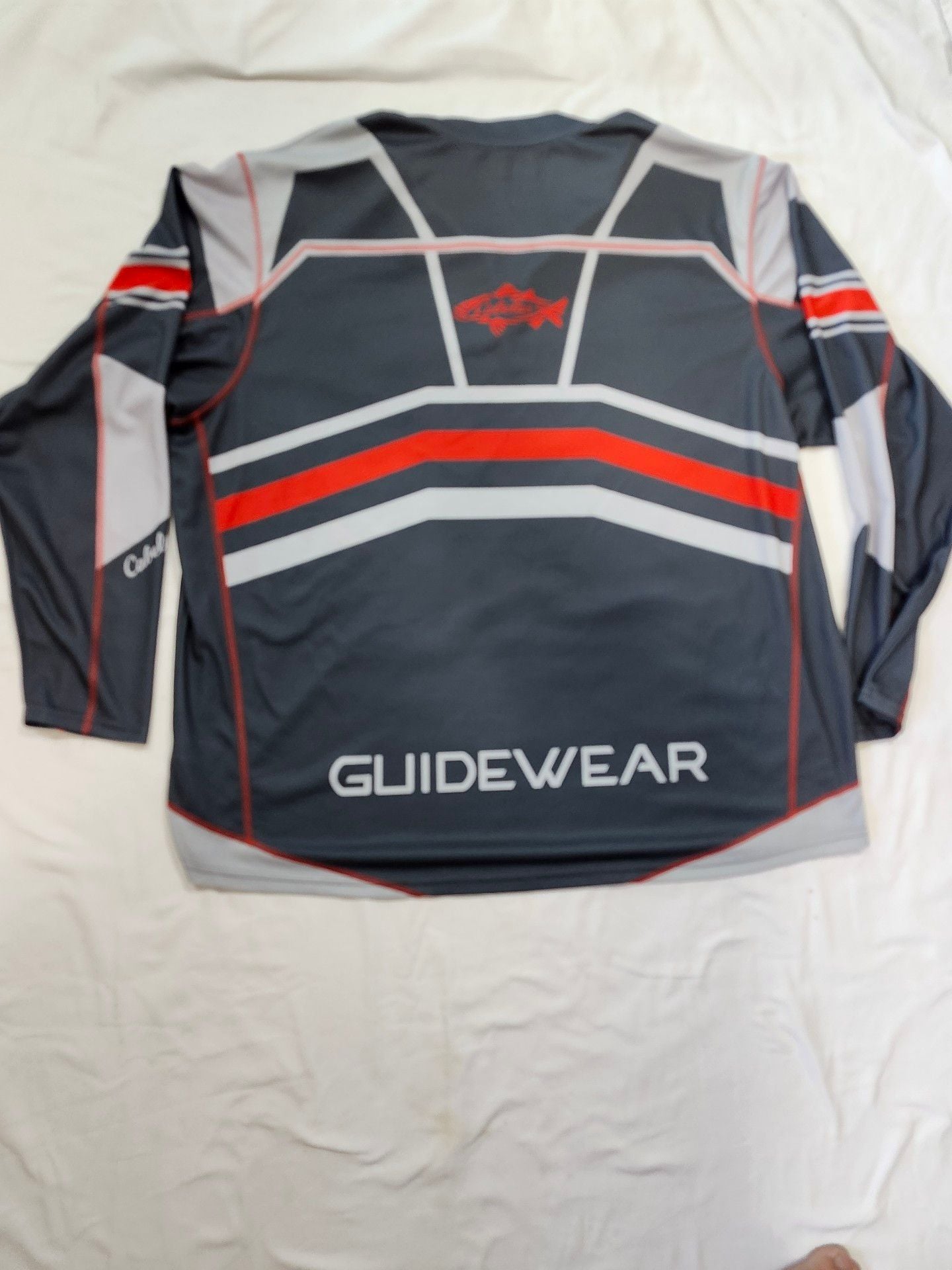 Cabela's Guidewear Long Sleeve 1/4 Zip Shirt XXL Gray Red 6