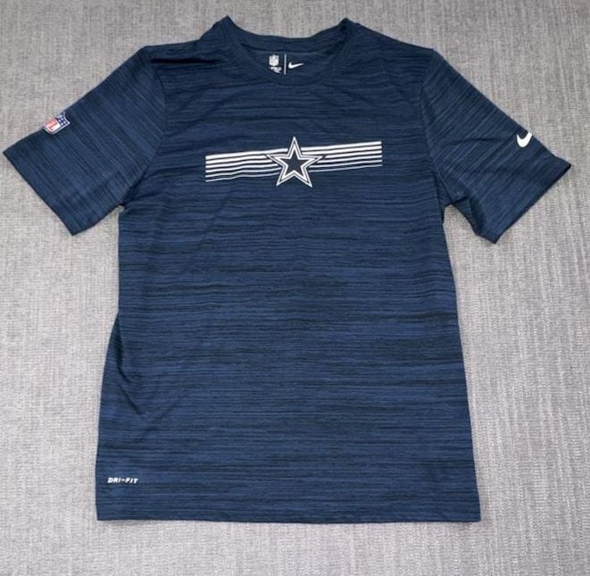 Nike Dallas Cowboys NFL Dri-Fit T-Shirt Size L Blue Athletic Tee 2