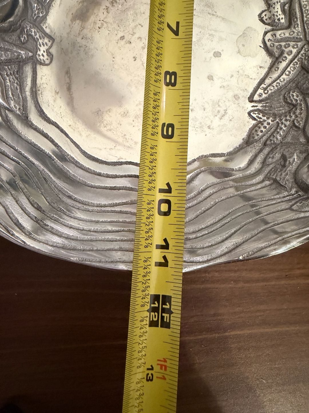 Nambe Aluminum Sea Shell Wave Decorative Serving Bowl 7