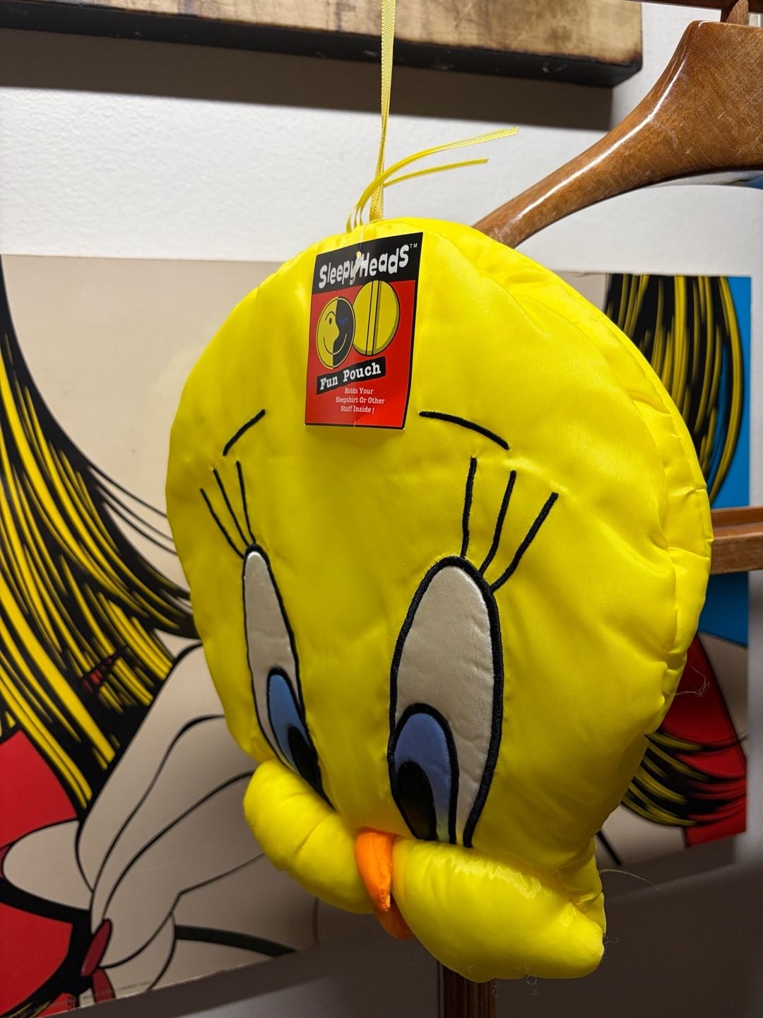 Sleepy Heads Tweety Bird Looney Tunes Vintage Fun Pouch New With Tags 7